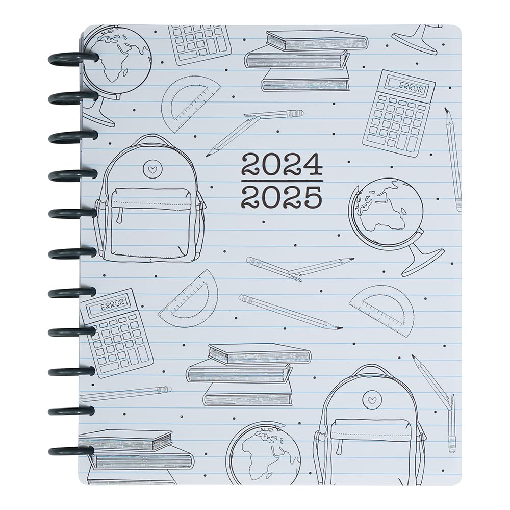 Happy Planner 2024-2025 Academic Year Planner - July 2024 to June 2025, 12 Month Disc Bound Teacher Planner with Daily & Monthly Layouts, 8.5
