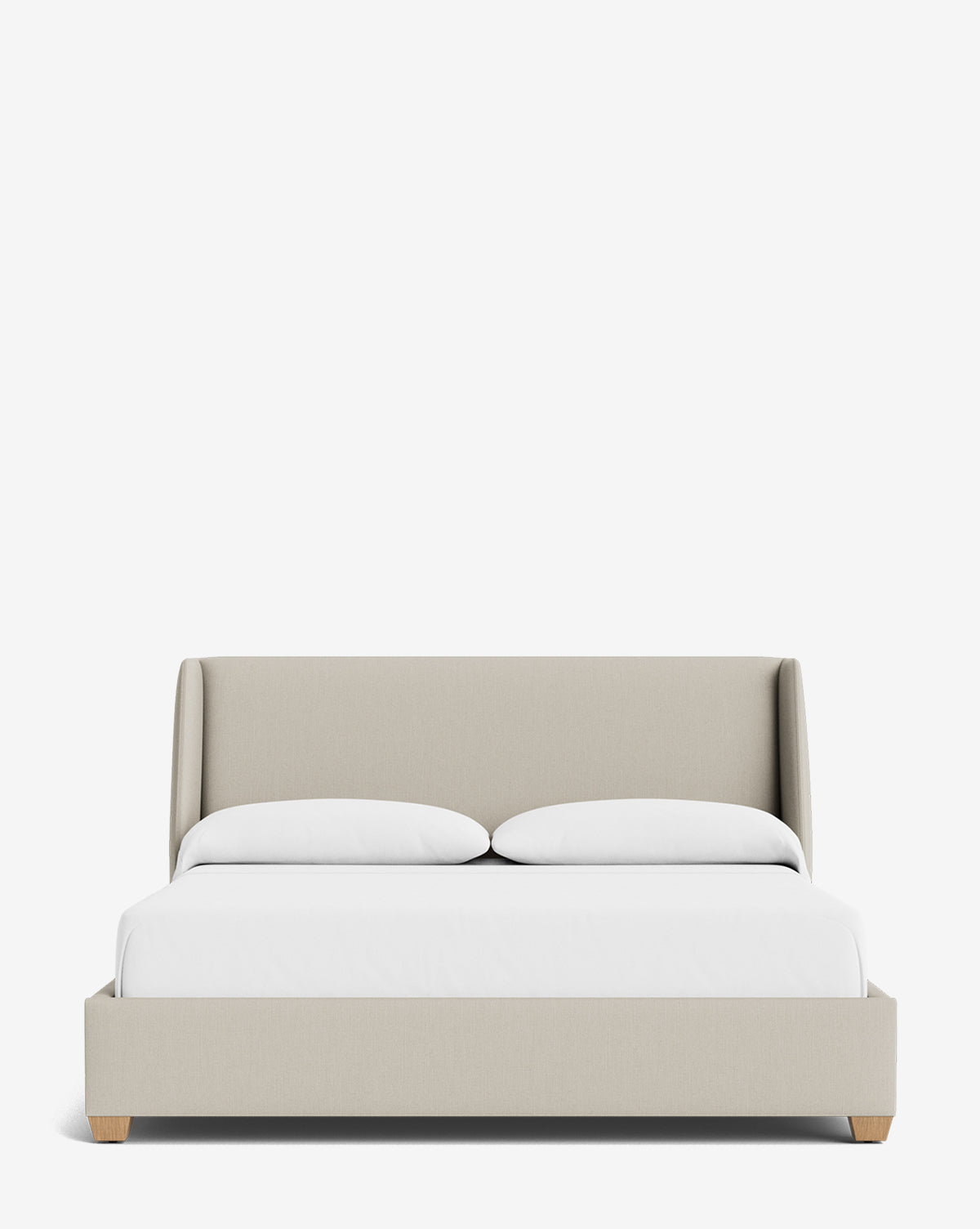 Walt Bed Low Headboard - Modern Minimalist Bed Frame for Small Spaces - Perfect for Apartments, Dorms & Guest Rooms