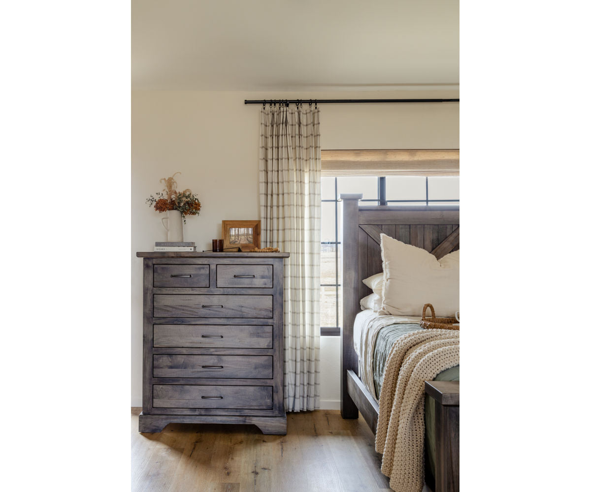 Kimberley 6-Drawer Tall Chest Dresser - Sturdy Wooden Storage Organizer for Bedroom, Closet & Nursery | Space-Saving Furniture for Clothes, Accessories & Linens