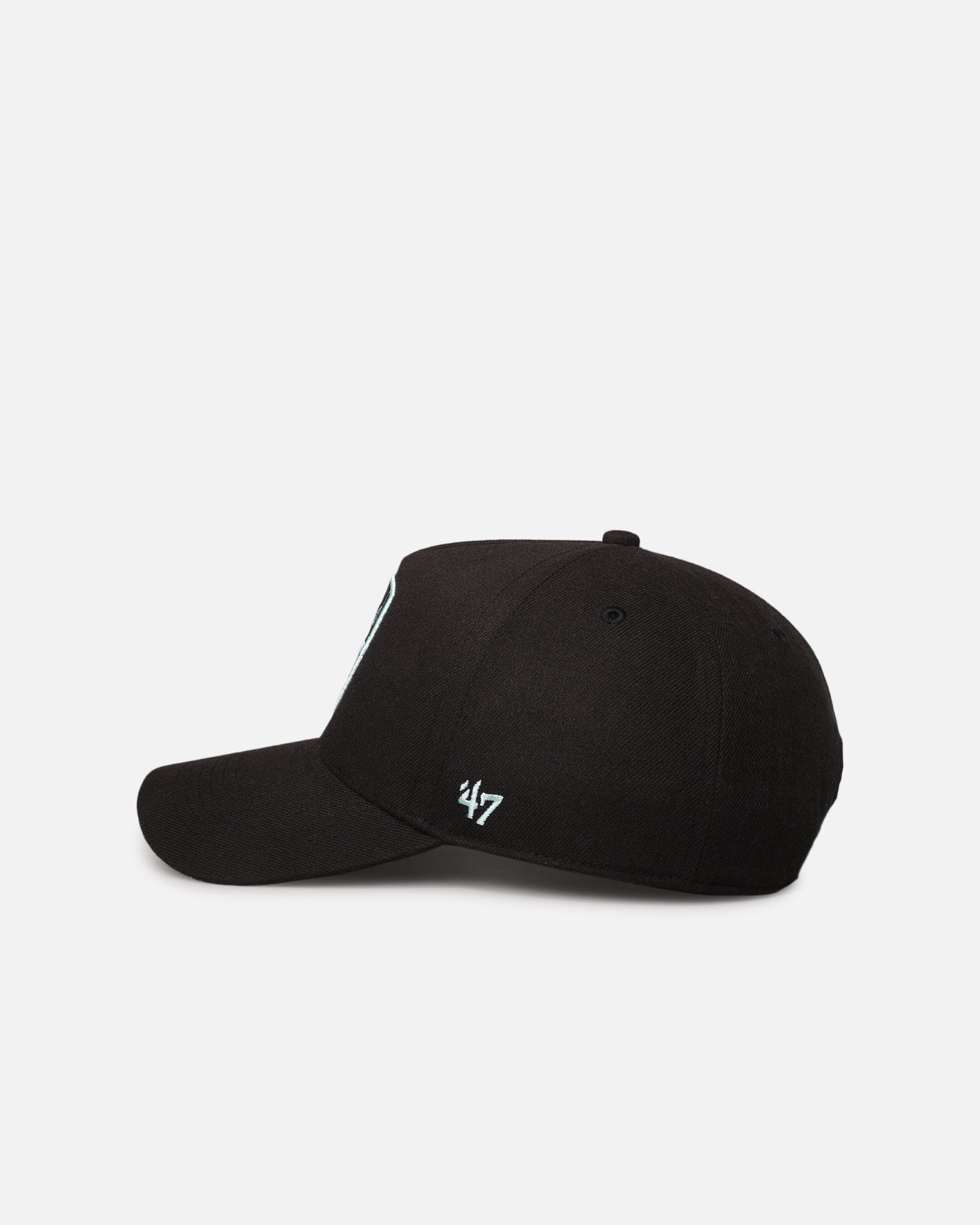 47 Brand Arsenal FC 47 MVP Snapback Hat - Black/Turquoise Adjustable Baseball Cap for Men & Women - Perfect for Soccer Games, Casual Wear & Sports Fans