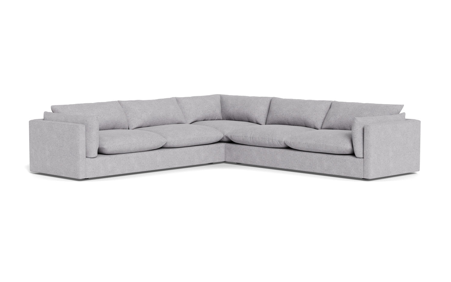 SoCo 124 Corner Sectional Sofa - Modern L-Shaped Couch with Storage for Living Room, Home Theater & Office - Comfortable Fabric Upholstery, Reversible Design