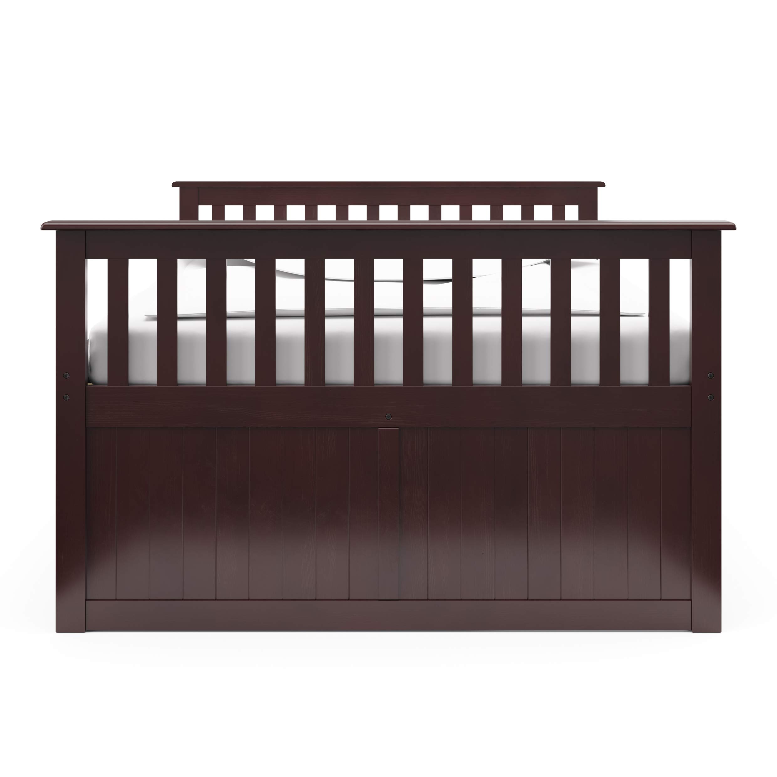 Storkcraft Marco Island Captain's Full Twin Bunk Bed with Trundle in Espresso Finish - Space-Saving Kids Bunk Bed Alternative for Sleepovers, Guest Rooms & Small Spaces with Underbed Storage & Organization