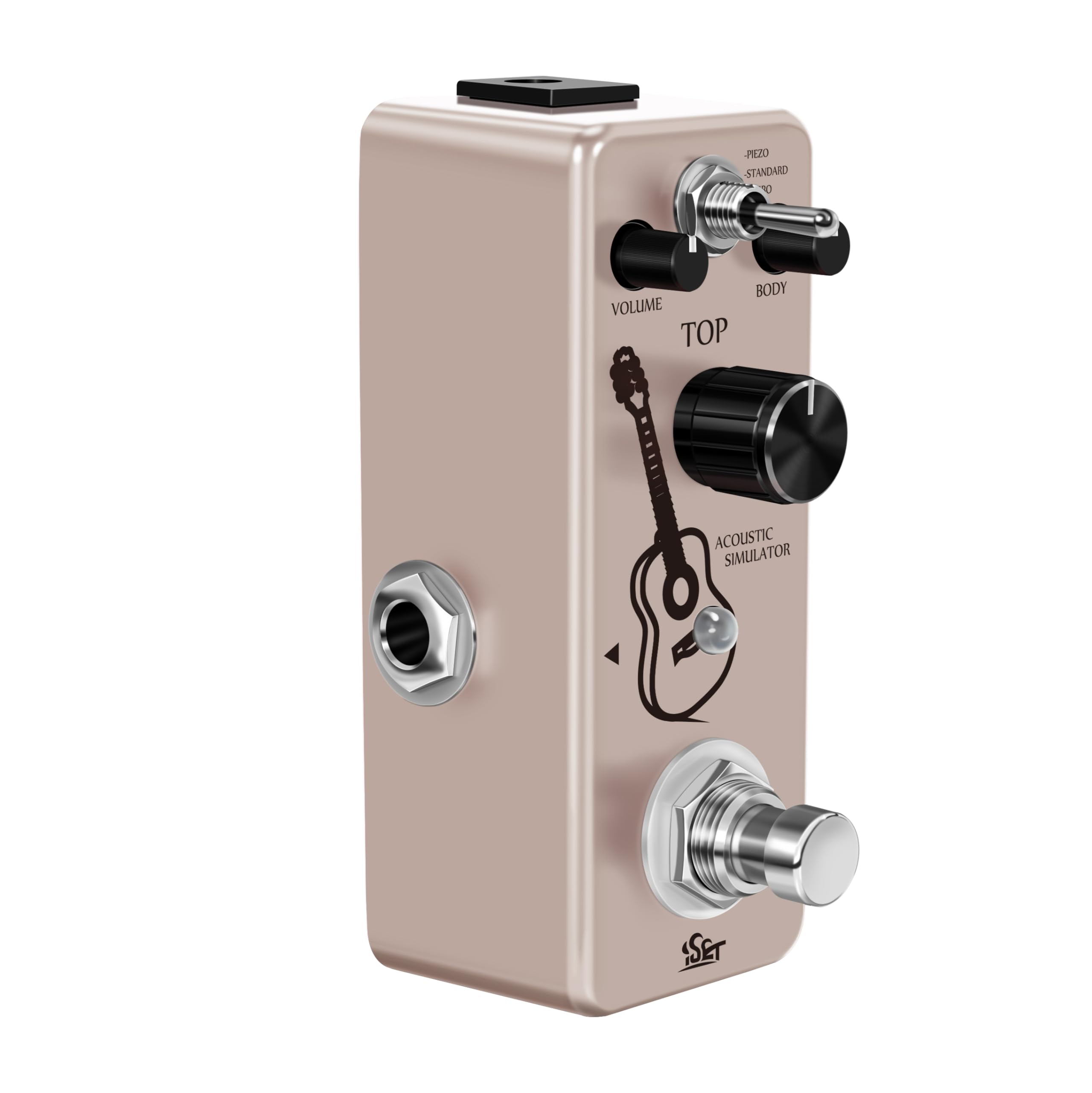 ISET Acoustic Simulator Guitar Effect Pedal - True Bypass for Electric Guitar & Bass - Perfect for Live Performances & Studio Recording