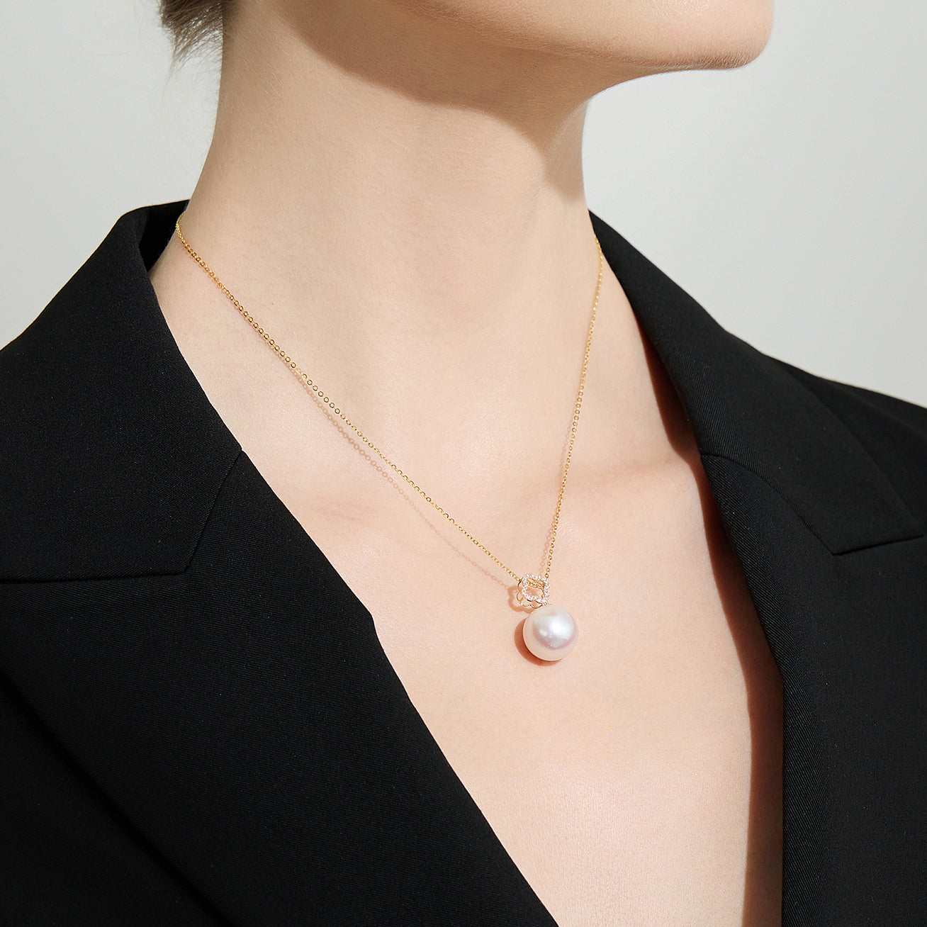 18K Solid Gold Edison Pearl Necklace for Women - Classic Elegant Jewelry Gift for Birthday, Anniversary & Special Occasions (KN00226)