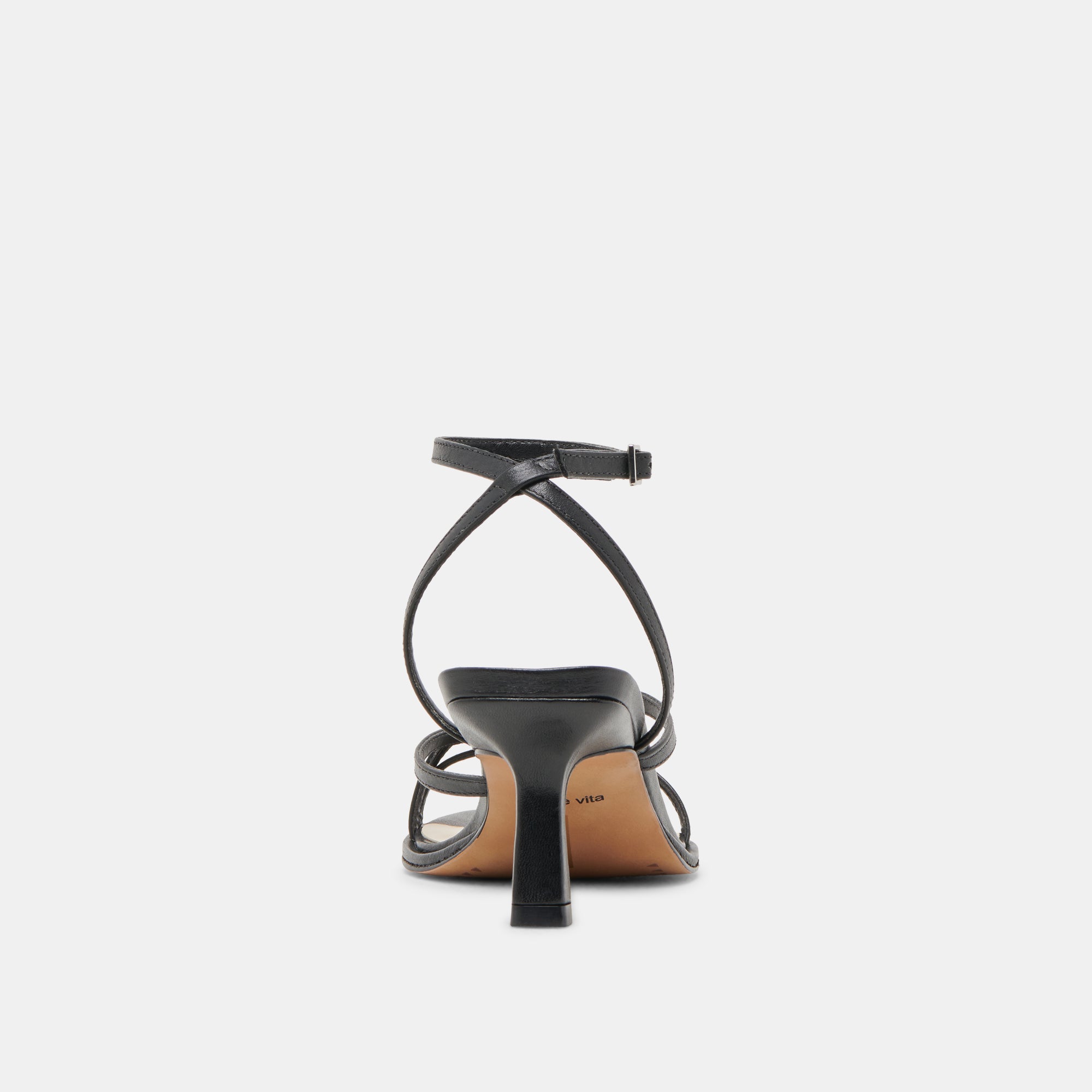 MORAH Women's Wide Heel Black Leather Sandals - Comfortable & Stylish for Casual Outings, Parties & Work