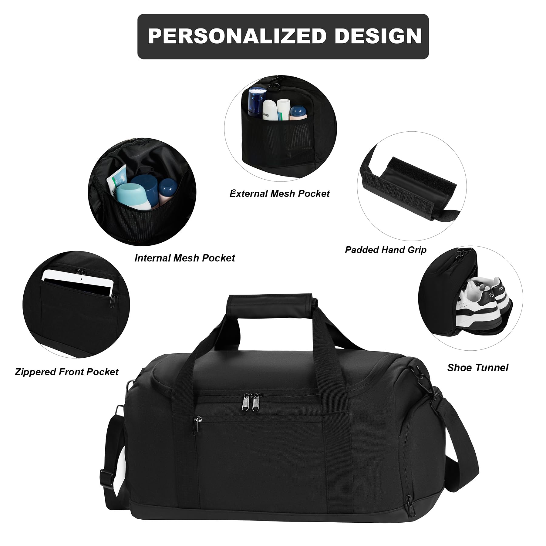 Lightweight Sports Duffel Bag for Gym & Travel - Water-Resistant Workout Bag with Shoe Compartment - Carry On Overnight Bag for Men & Women - Perfect for Fitness, Sports & Weekend Getaways