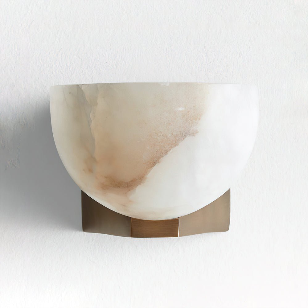 Clara Sconce Wall Light - Modern Brass Finish Plug-in Wall Sconce for Bedroom, Living Room & Hallway Lighting Decor
