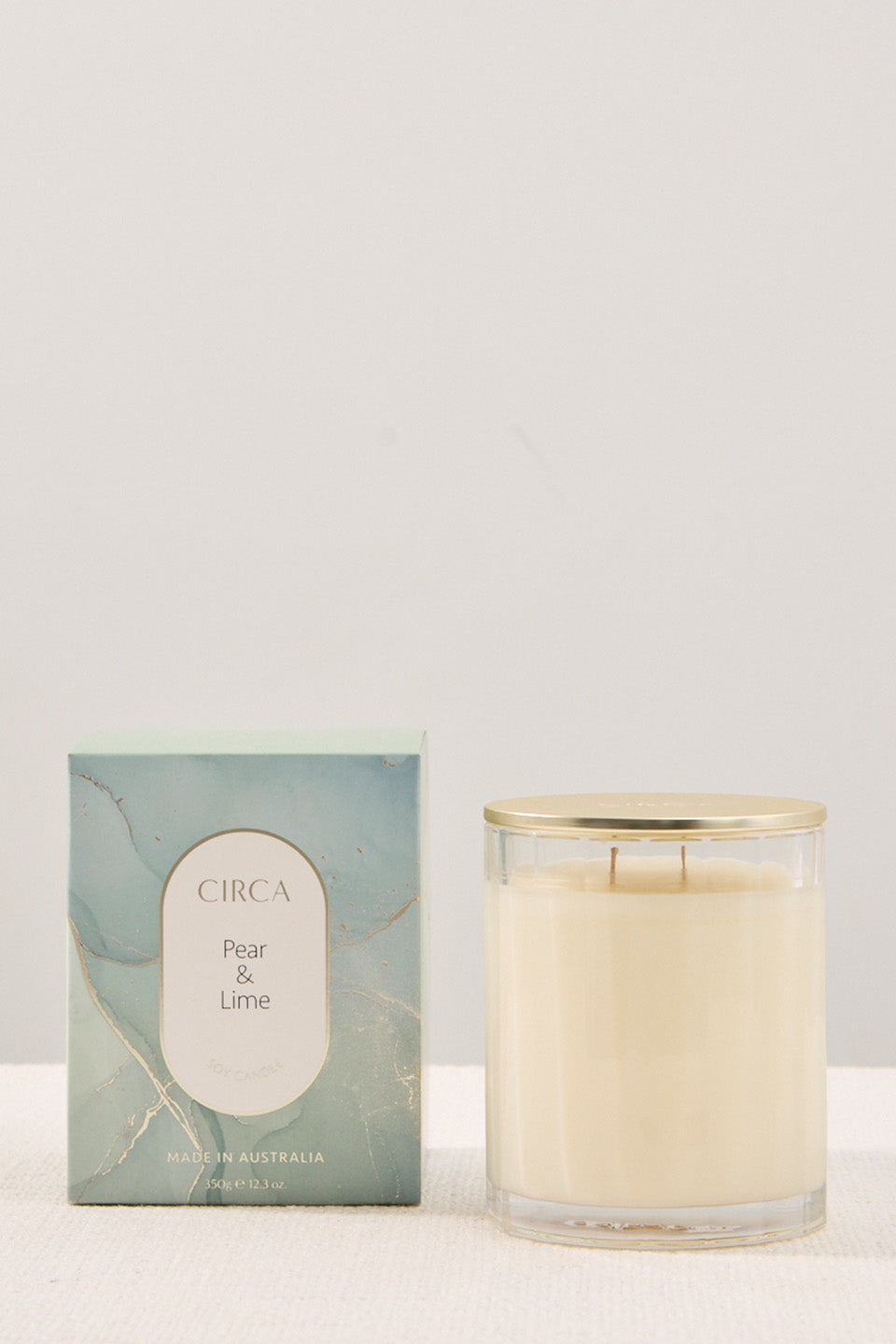 Premium CH Pear & Lime Scented Candle 350g - Natural Soy Wax for Home, Office & Relaxation