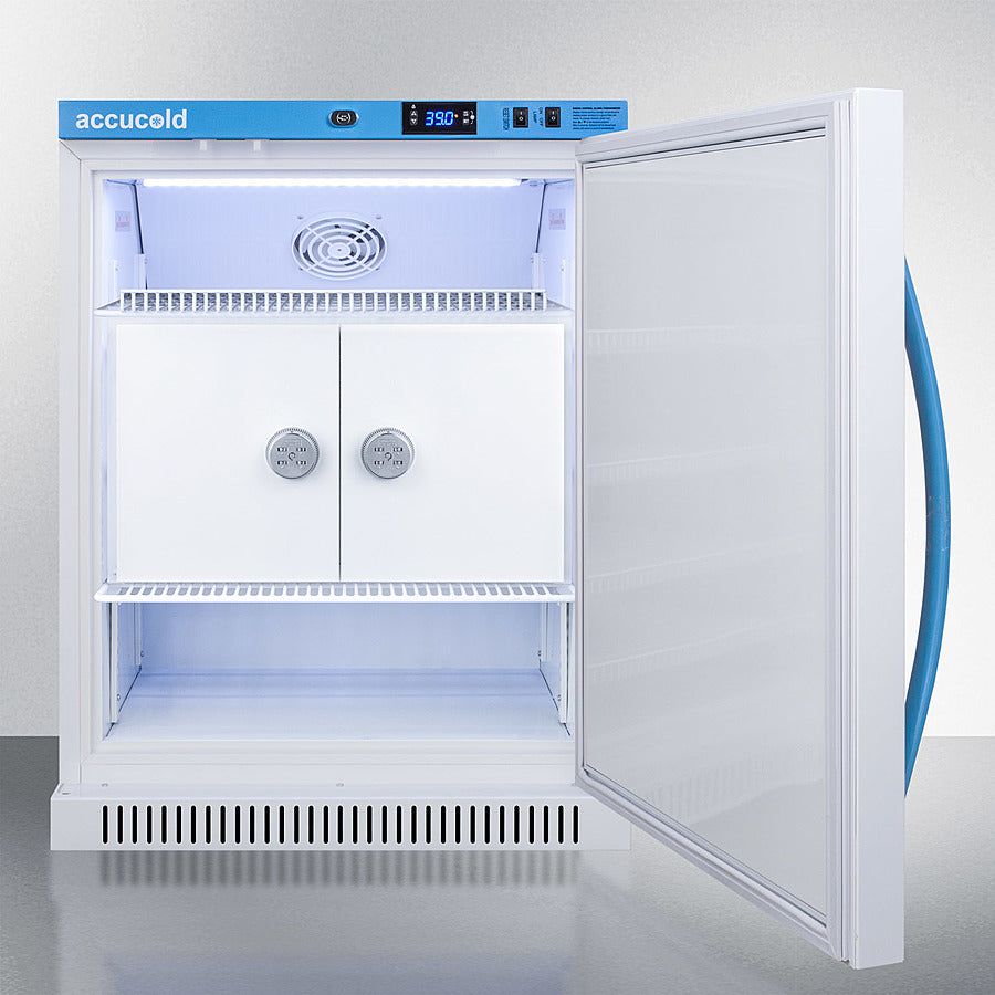 Accucold 6 Cu.Ft. MOMCUBE™ Breast Milk Refrigerator with Interior Lockers & ADA Compliant Height - Perfect for Hospitals, Daycares & Nursing Mothers (Model MLRS6MCLK)
