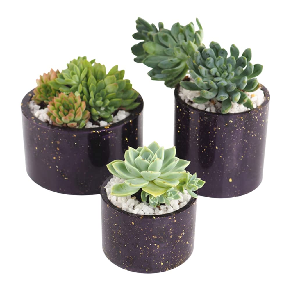 1pc DIY Cylinder Resin Plant Mold - Silicone Flower Pot & Planter Mold for Succulents, Herbs, Pen Holder - Perfect for Home Decor, Craft Projects & DIY Gifts