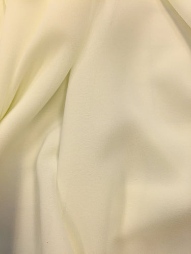 60-Inch Wide Ivory Poly Double Georgette Fabric - Perfect for Elegant Dresses, Flowy Scarves & Luxurious Home Decor