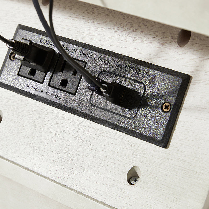 Bernhard 3 Drawer Traditional Nightstand with USB Outlets - Solid Wood Bedside Table for Bedroom, Living Room & Office - Charging Station & Storage Cabinet