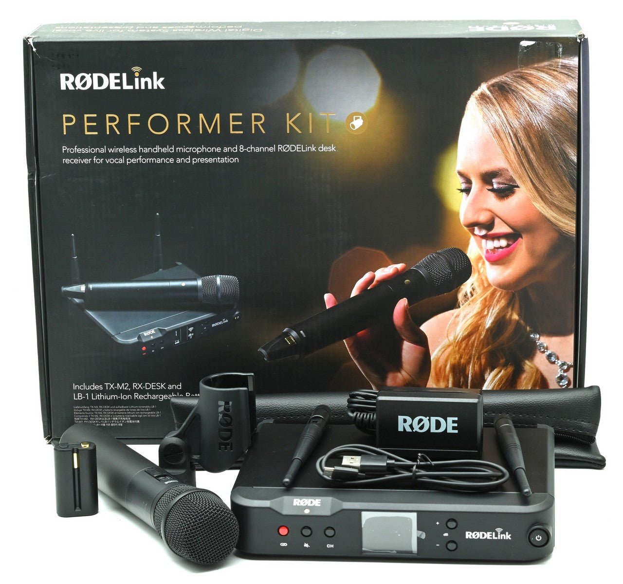 Rode RODELink Performer Kit - Digital Wireless Handheld Microphone System (Open Box Excellent Condition) - Perfect for Live Performances, Podcasting & Streaming