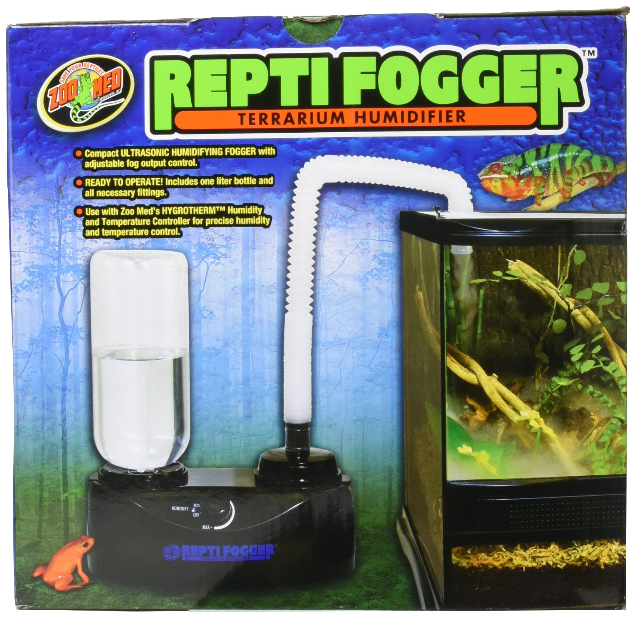 Zoo Med Reptile Fogger Terrarium Humidifier - Automatic Misting System for Reptiles, Amphibians & Plants | Perfect for Terrariums, Vivariums & Greenhouses