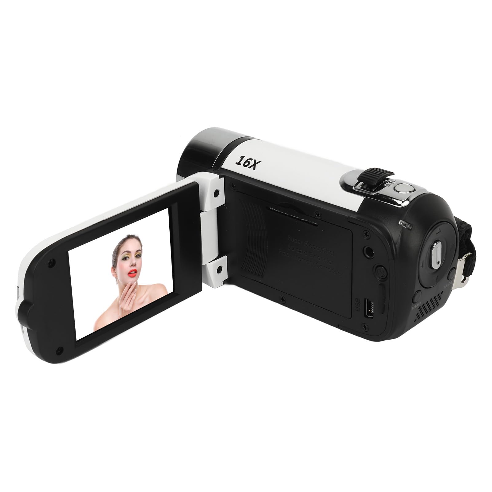 **Plyisty Kids Video Camera - 1080P HD 16MP Digital Camcorder with 16X Zoom, Vlogging Camera for Toddlers, Girls & Boys (White) - Perfect for Birthday Gifts, Travel & Family Recording**