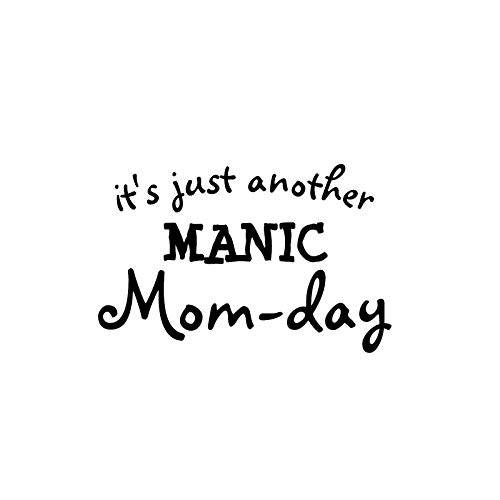 Funny 'It's Just Another Manic Mom-Day' Vinyl Decal Sticker - Black 5.5 x 3.5 in (NOK1043) for Cars, Trucks, Vans, Walls & Laptops - Perfect for Moms, Parenting Humor & Office Decor
