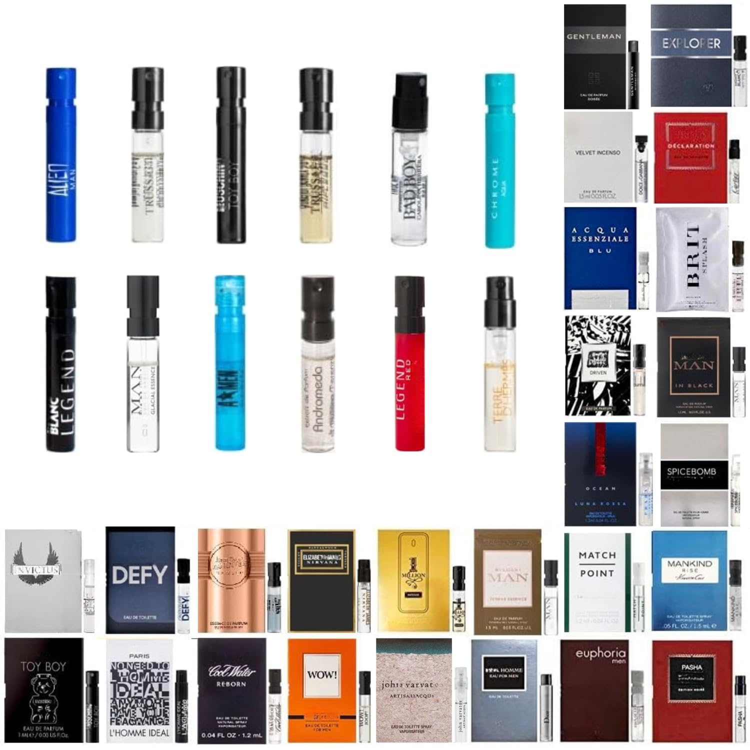 12-Piece Men's Cologne Sampler Set - Luxury Designer Fragrance Samples for Men | Perfect for Travel, Gifts & Trying New Scents