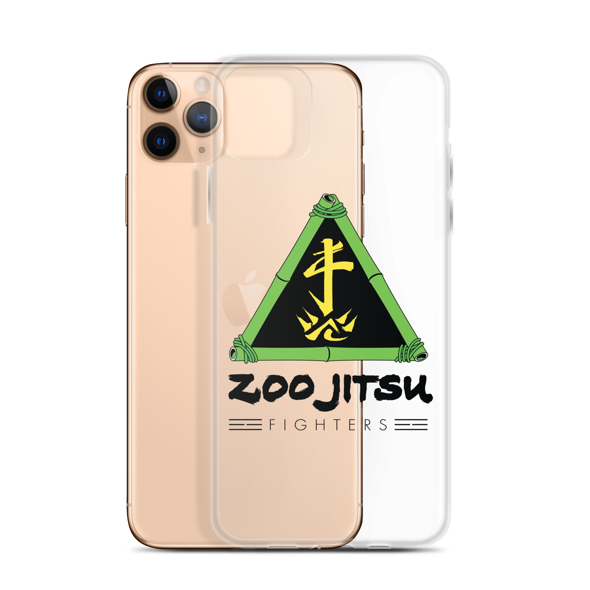 Zoo Jitsu Fighters Logo Clear Protective Case for iPhone 14/13/12/11 Pro Max XR XS - Slim Shockproof Phone Cover with Premium HD Print - Perfect for Martial Arts Fans & Anime Lovers