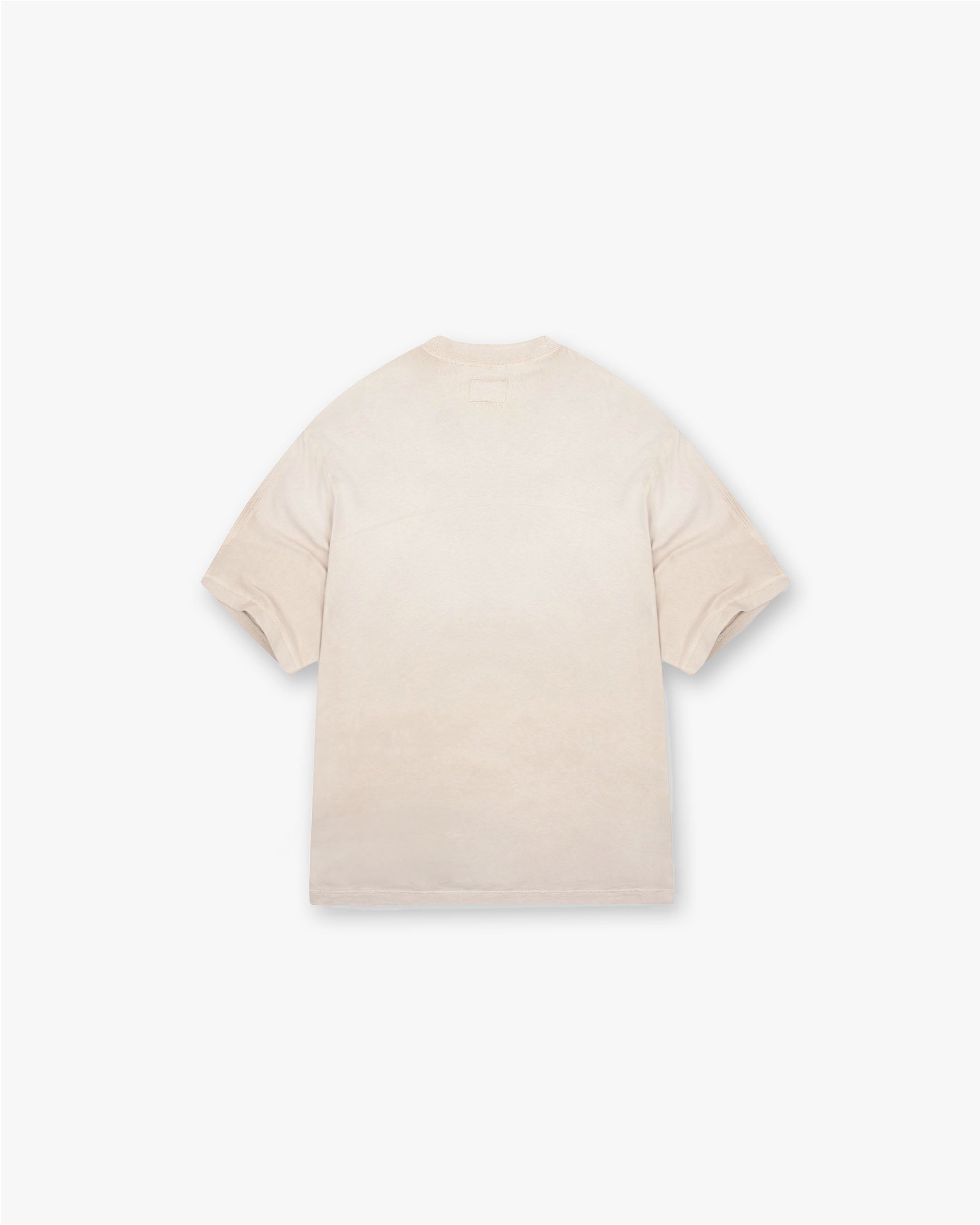 Stepped Hem T-Shirt in Oat - Trendy Women's Casual Tee for Everyday Wear & Layering