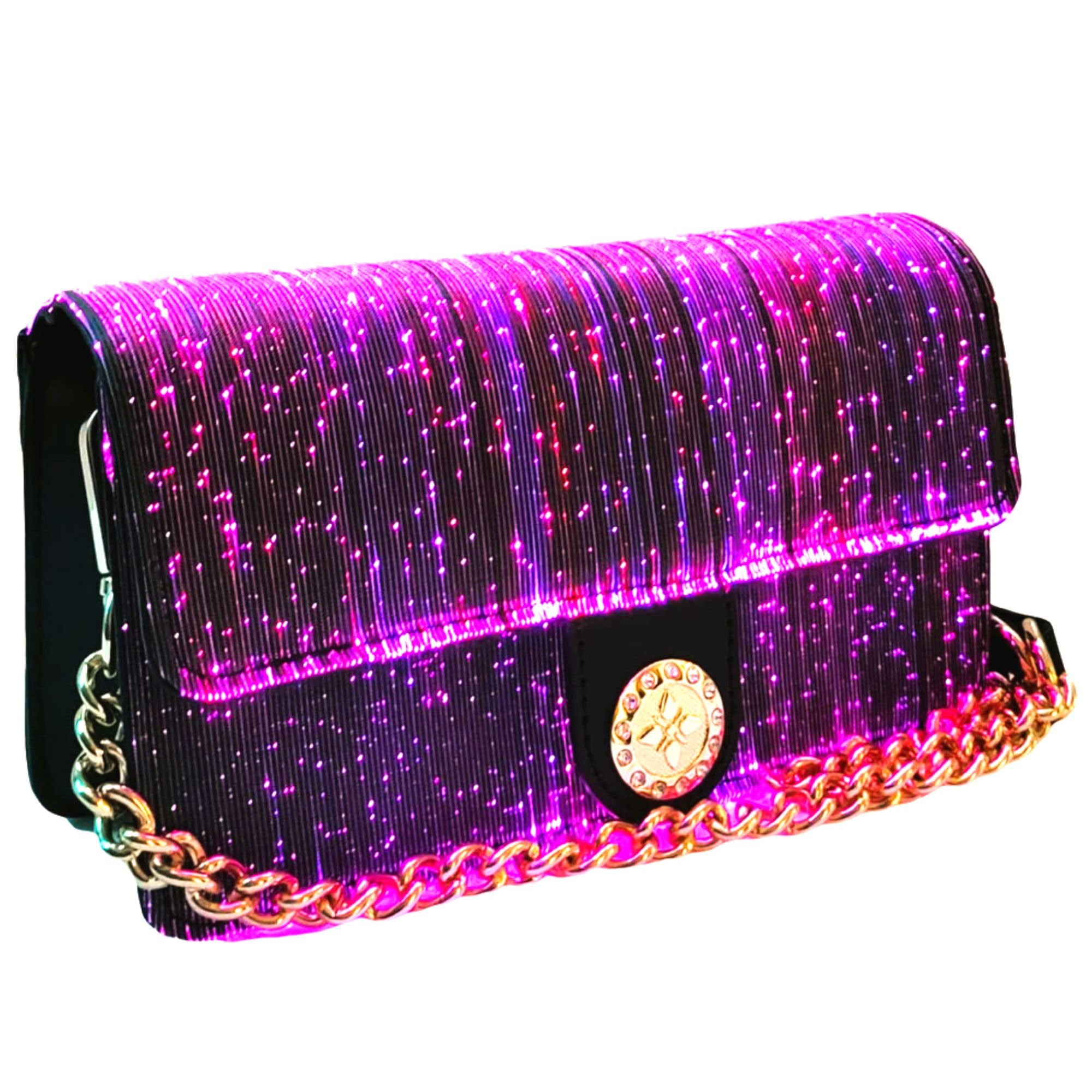 LED Crossbody Purse with 7 Color Changing Lights - Fashionable Light Up Evening Clutch Bag for Women | Perfect for Parties, Concerts & Night Events