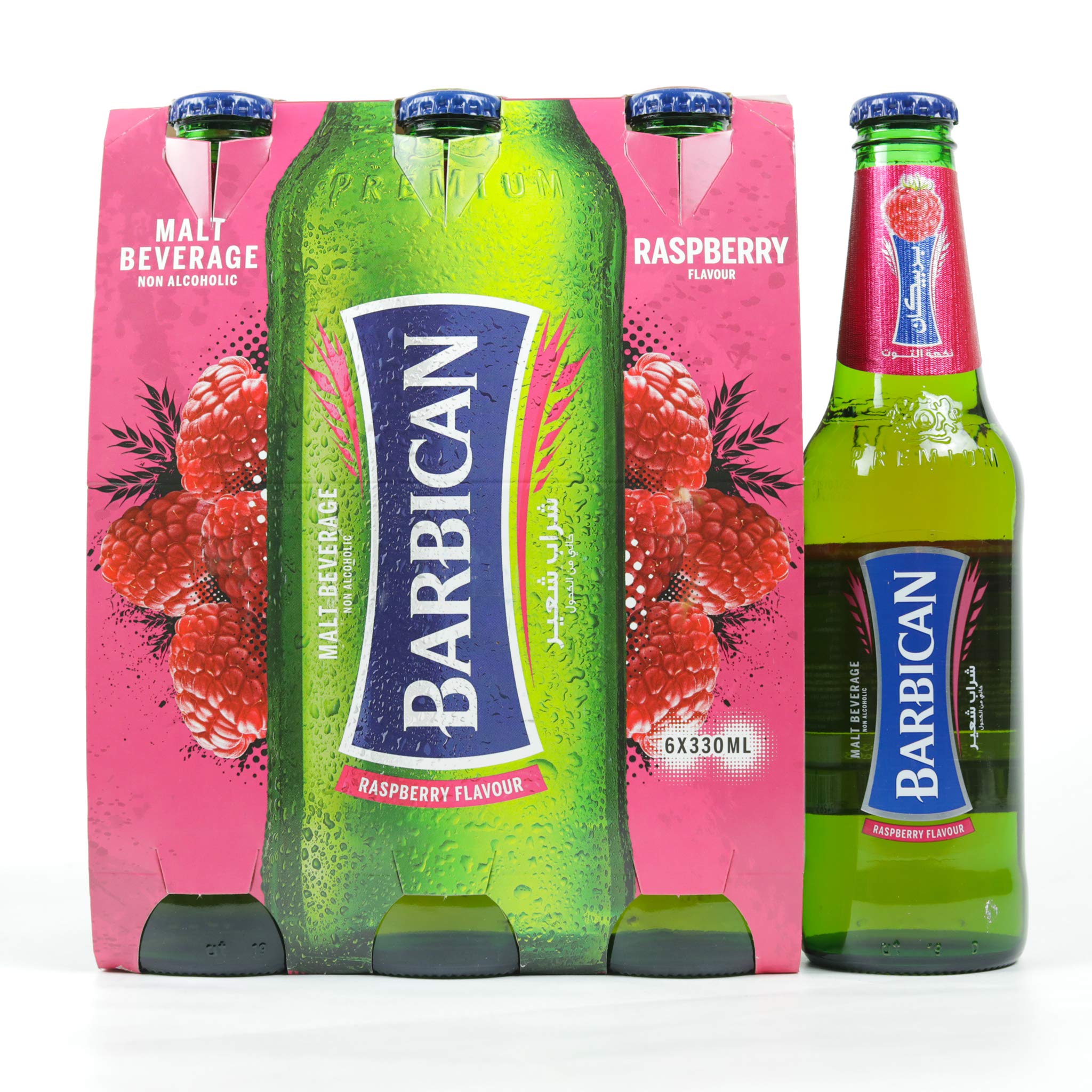 Barbican Raspberry Non-Alcoholic Drink - 11.1 fl. Oz (330ml) Cans, Pack of 24 | Refreshing Alcohol-Free Beverage for Parties, Picnics & Healthy Lifestyle | Great for Kids, Pregnant Women & Designated Drivers