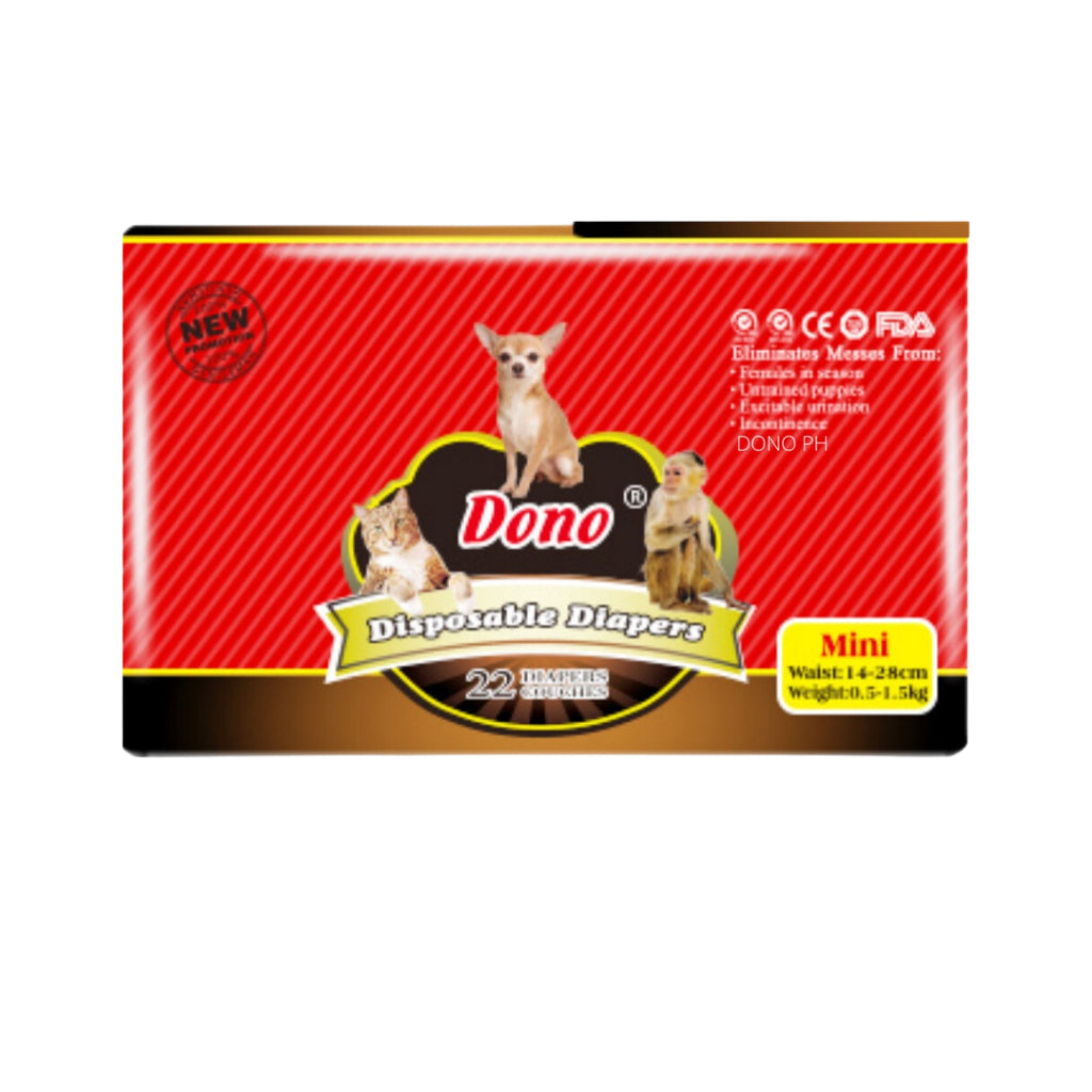**Dono Pet Disposable Puppy Diapers for Male & Female Dogs - Absorbent & Leak-Proof - Perfect for House Training, Travel & Incontinence Care**