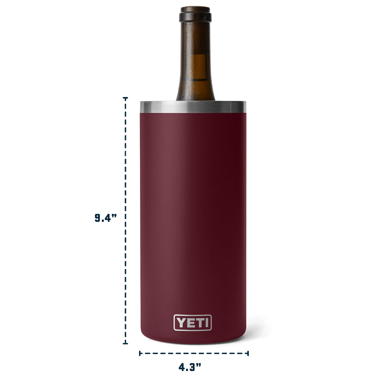 YETI Rambler Wine Chiller - Insulated Stainless Steel Bottle Cooler for Wine, Beer & Beverages | Fits Most Standard Wine Bottles | Perfect for Picnics, Beach Days & Outdoor Parties