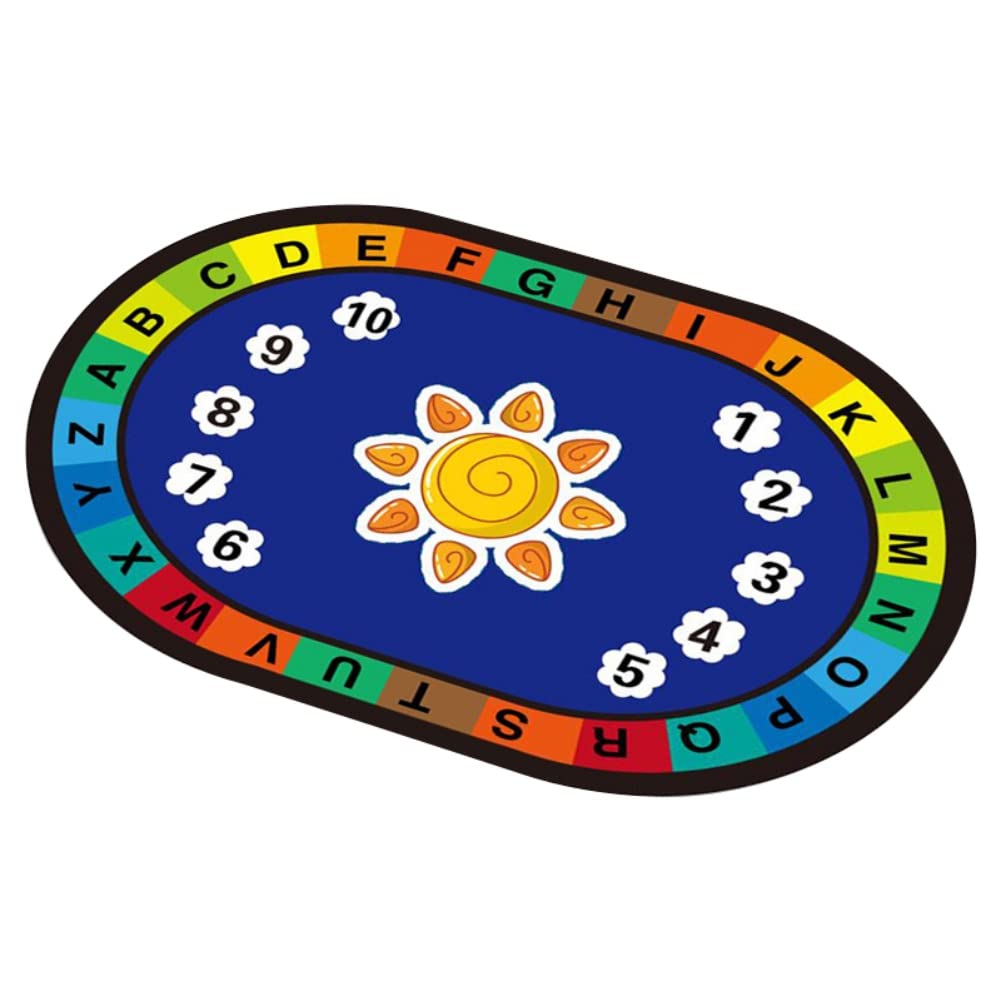 ABC Non-Slip Educational Kids Area Rug - Toddler Handwriting Practice Rug with Alphabet Letters for Classroom, Playroom & Home Learning - Perfect for Preschool, Kindergarten & Daycare Floor Activities