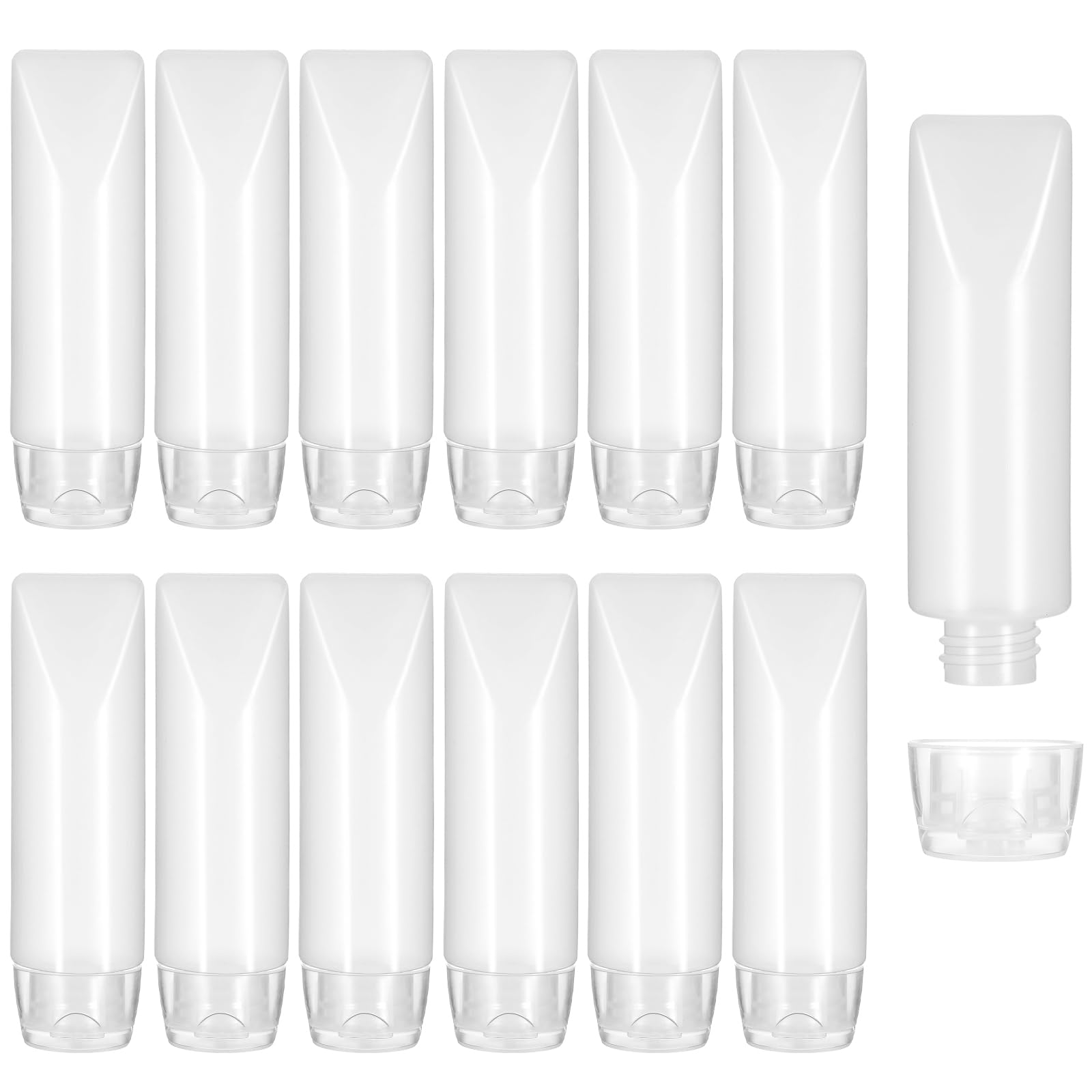 12pcs 1oz Leak Proof Travel Bottles - Refillable Squeeze Containers for Toiletries, Cosmetics & Makeup | Perfect for Airplane Carry-On, Gym Essentials & Vacation Toiletry Kits