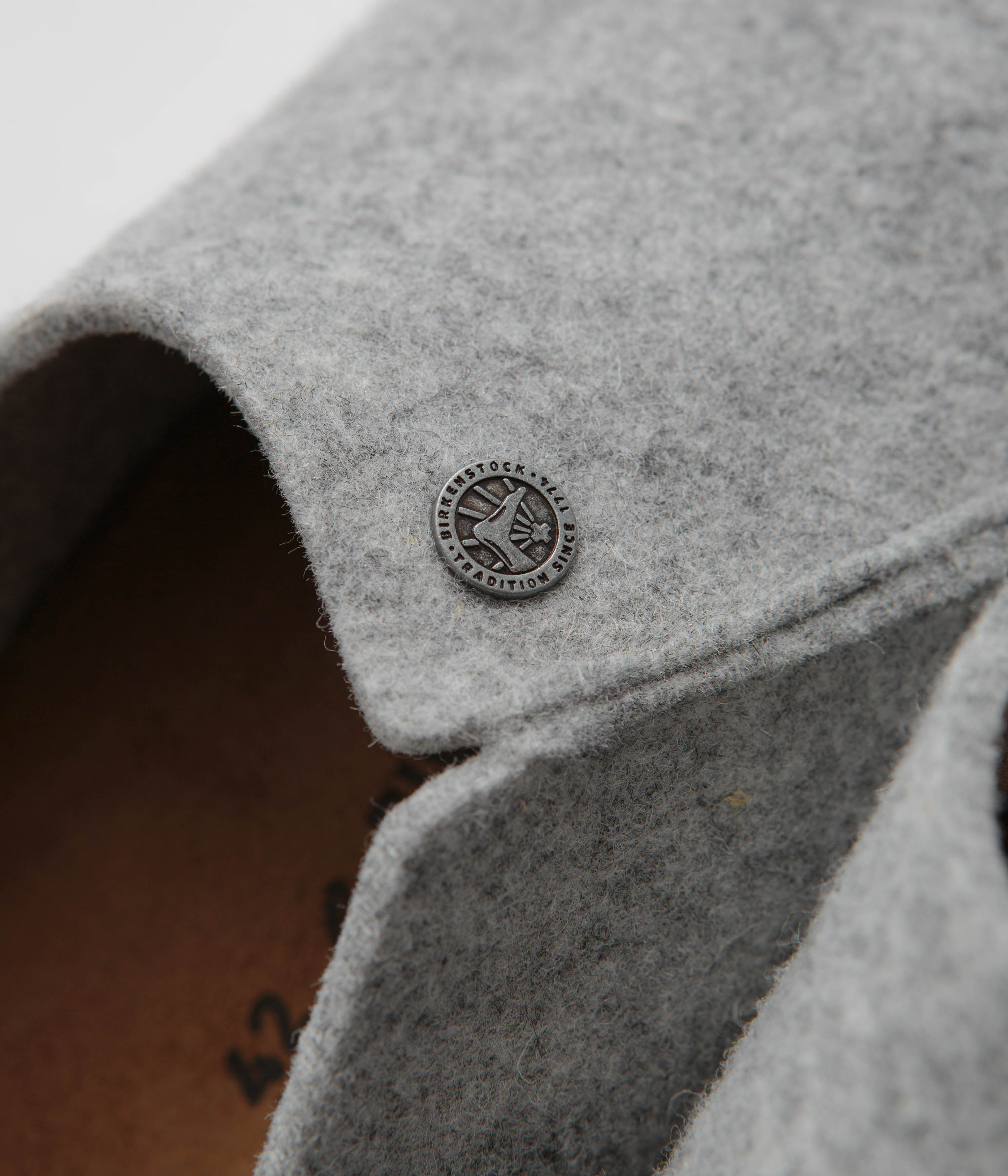 Birkenstock Zermatt Felt Slippers for Men & Women - Light Grey Cozy Indoor/Outdoor House Shoes for Comfort & Support
