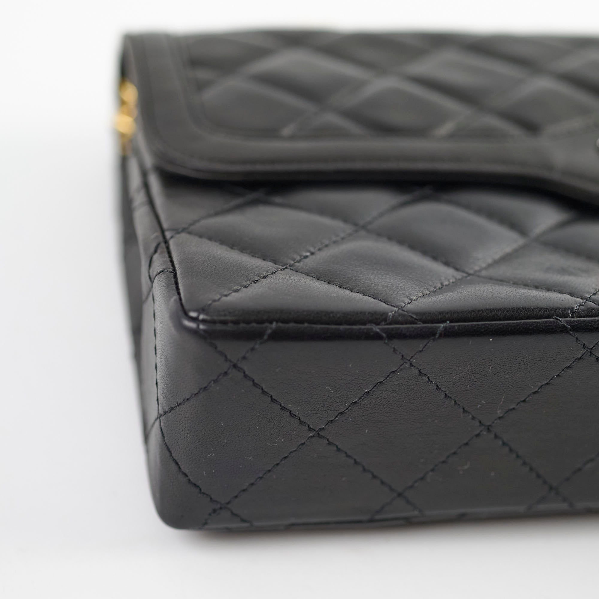 Chanel Paris Lined Double Flap Black Leather Handbag - Luxury Designer Shoulder Bag for Women | Perfect for Evening Events, Parties & Special Occasions