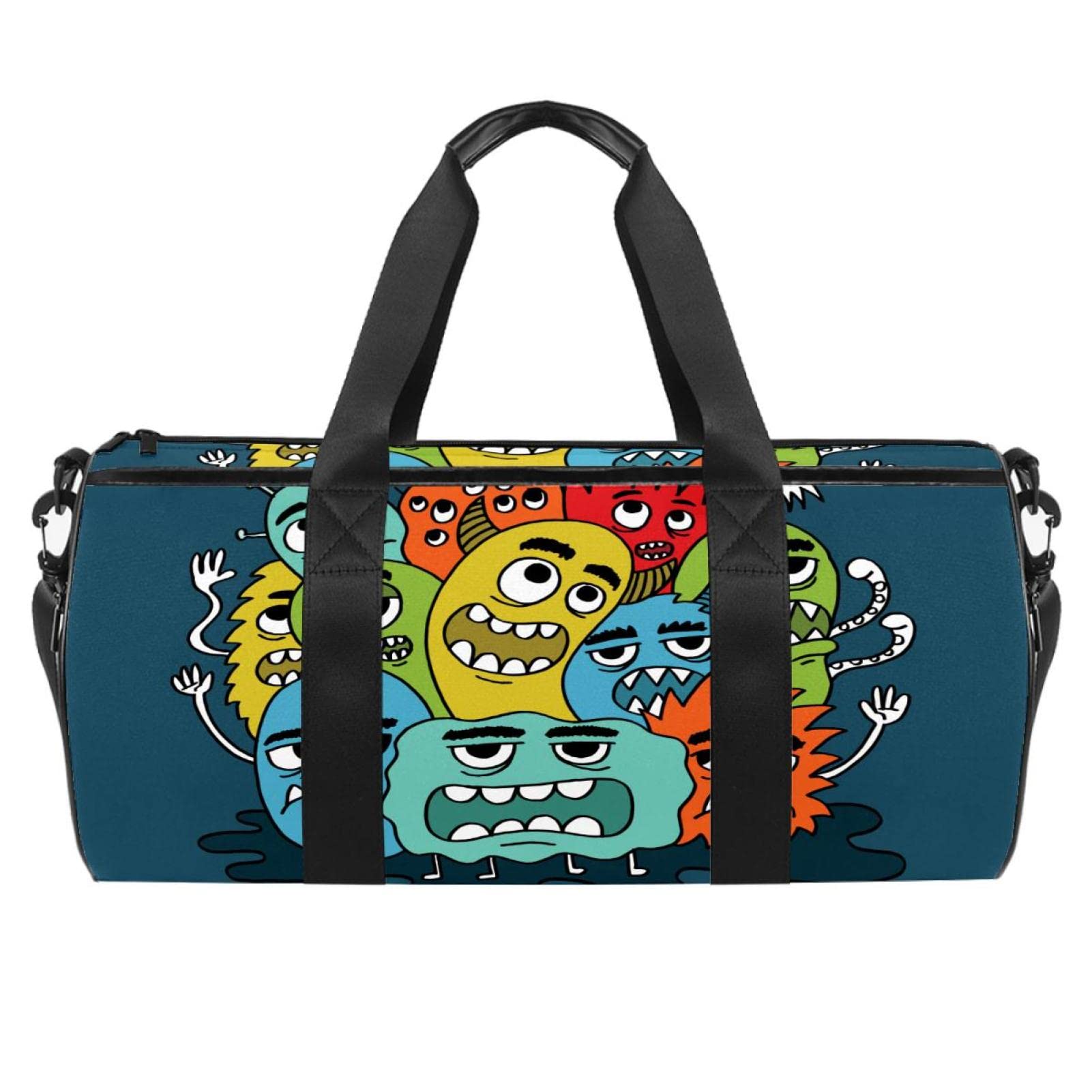 Grumpy Monster Gym Bag for Women - Water Resistant Travel Duffel Bag with Side Pocket | Perfect for Gym, Sports & Weekend Getaways