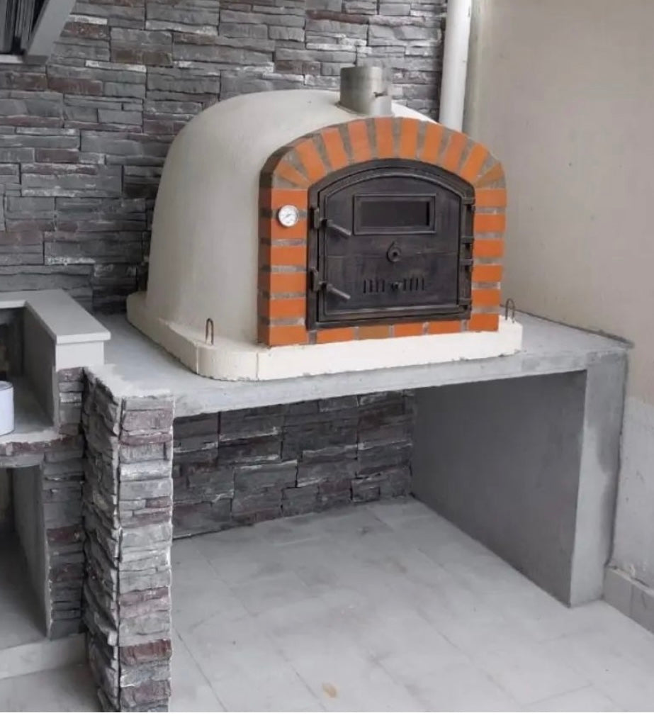 Premium Rustic Arch Lisboa Outdoor Pizza Oven for Backyard, Patio & Garden - Authentic Wood Fired Pizza Maker for Home & Commercial Use