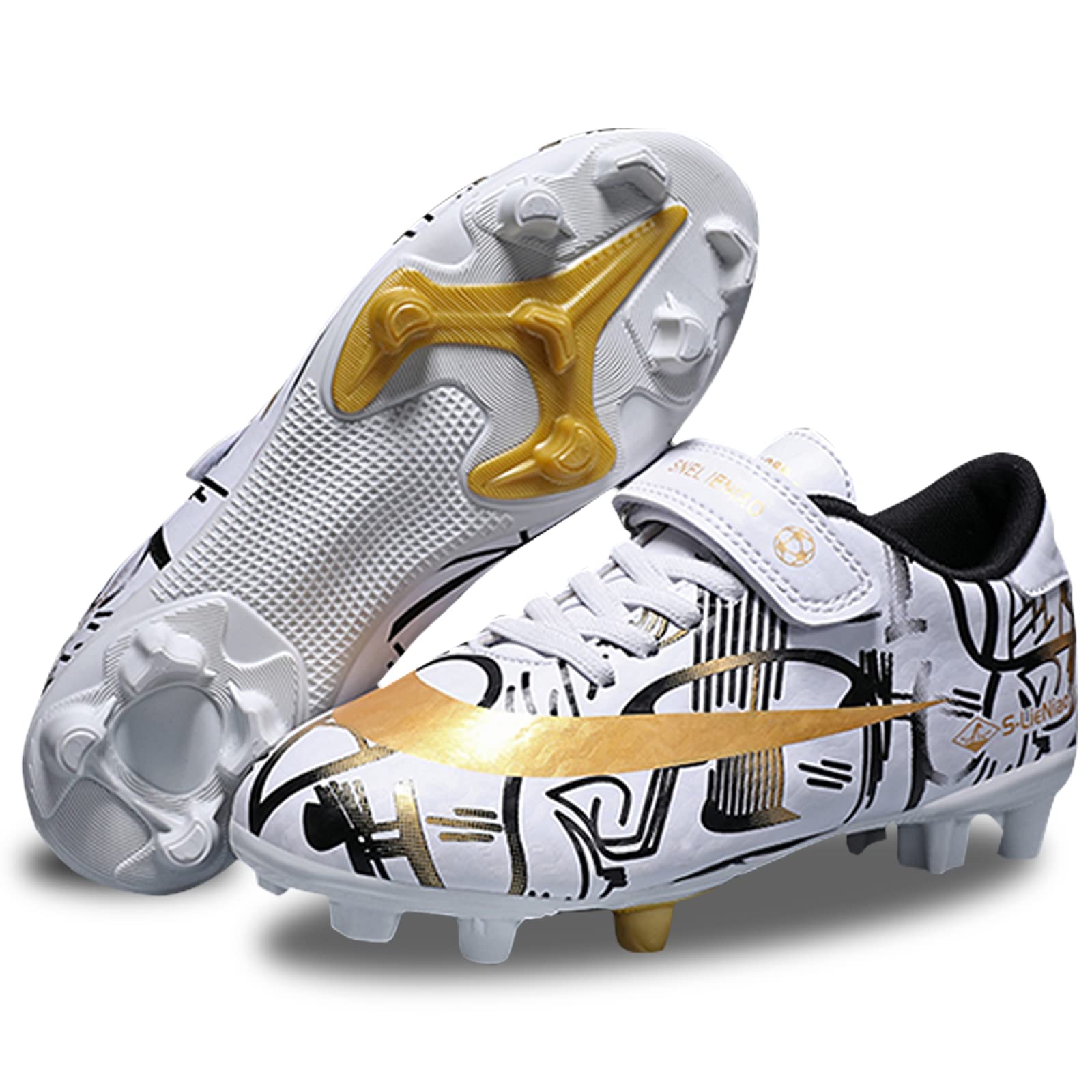 **Best Kids Soccer Cleats for Boys & Girls - Youth Firm Ground Football Shoes for Outdoor Play - Perfect for Training & Matches (Little Kid/Big Kid Sizes)**