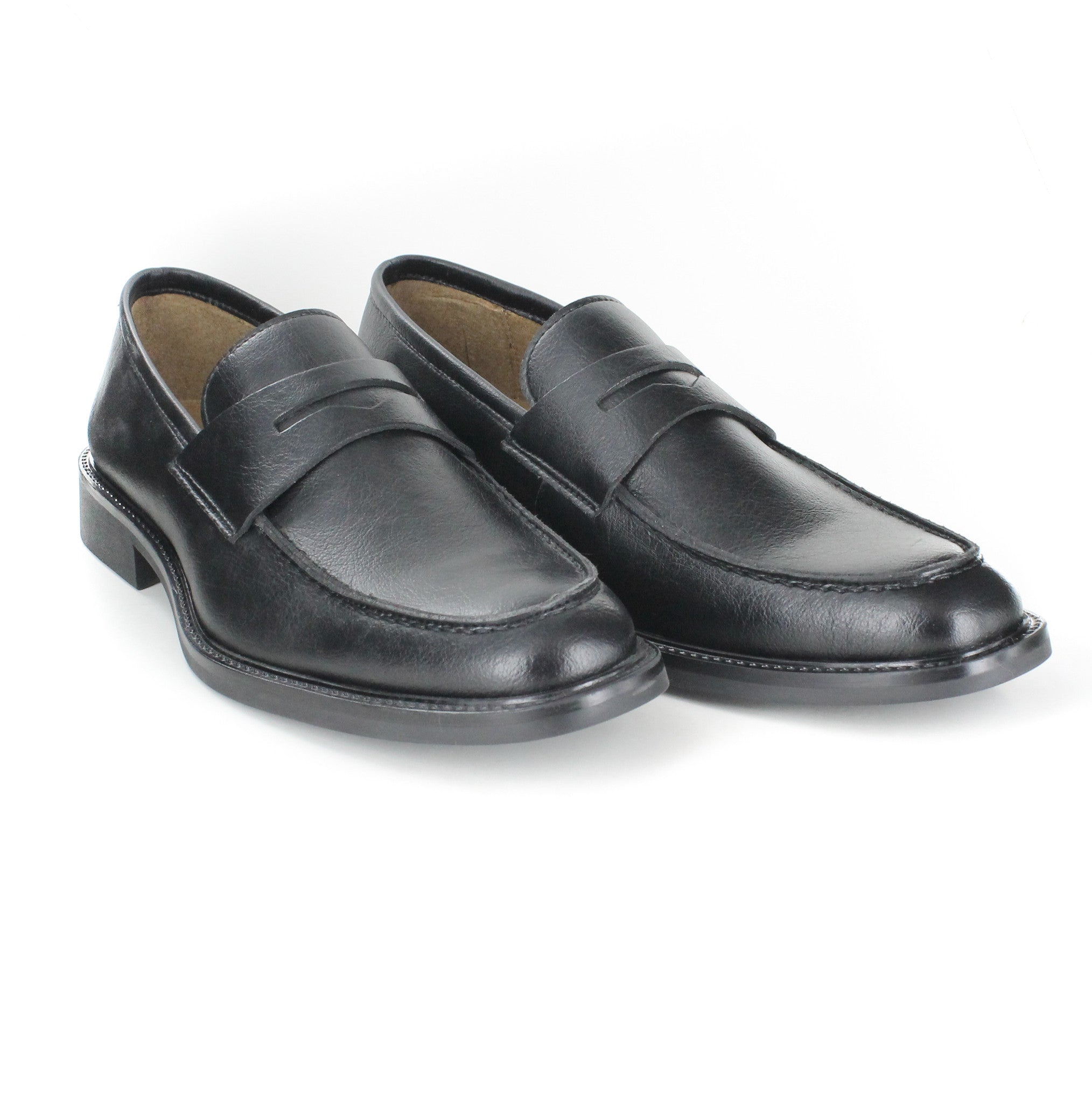 Novacas Black Cory Loafer Shoes for Men - Comfortable & Stylish Slip-On Dress Shoes for Business, Office & Casual Wear