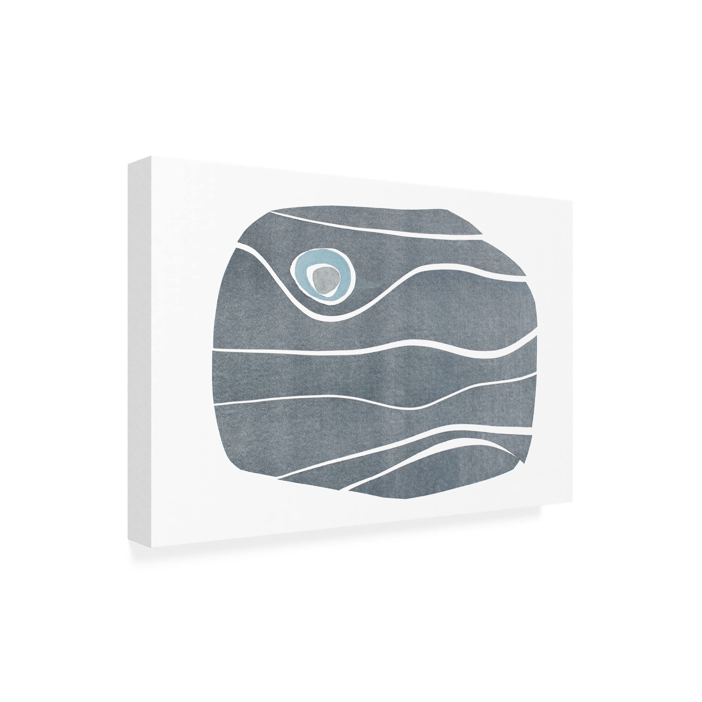 Rob Delamater 'River Stones X' Canvas Art Print - Modern Abstract Wall Decor for Living Room, Bedroom & Office - Trademark Fine Art Collection