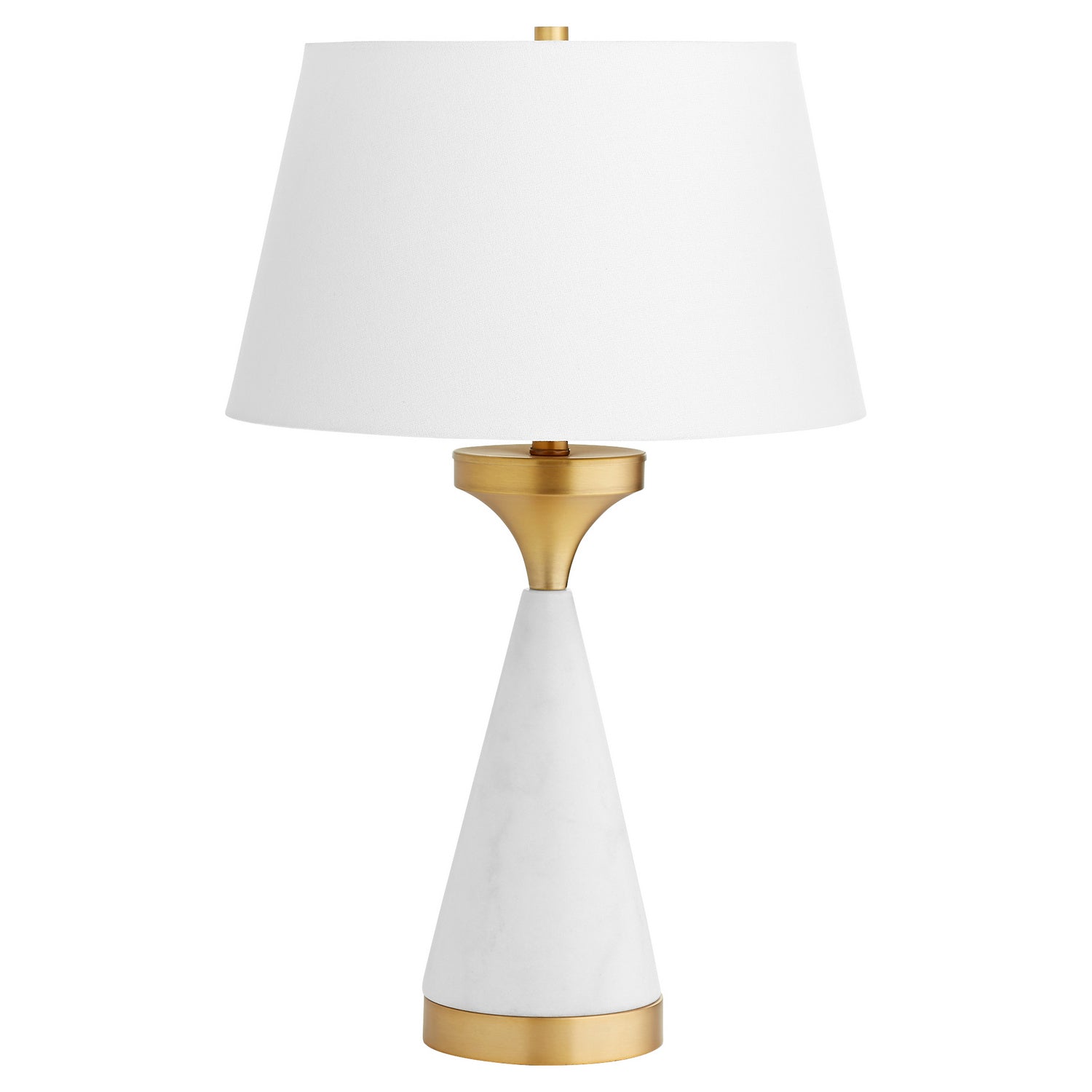 Cyan Design 11220 Solid Snow Table Lamp - White Modern Bedside Lamp for Living Room, Bedroom & Office Decor - Stylish Lighting for Home & Workspace