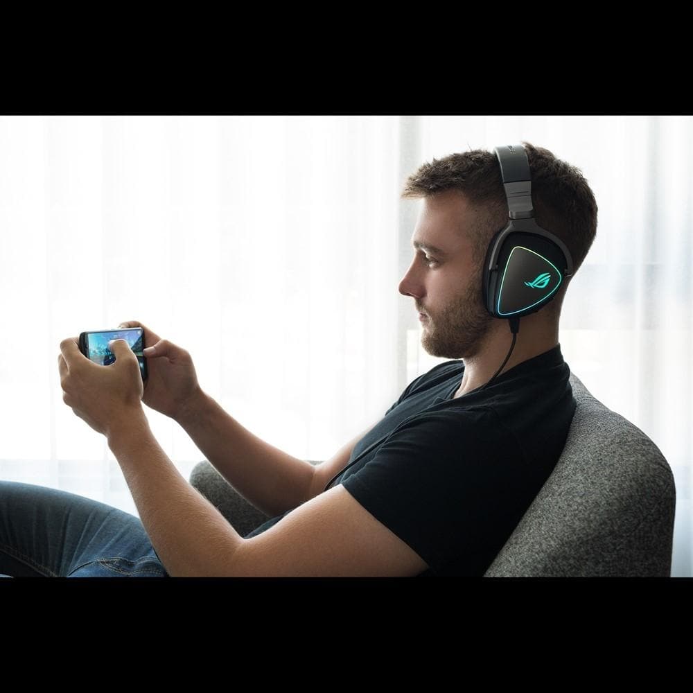 ASUS ROG Delta S Type-C Gaming Headset with Hi-Res ESS DAC, RGB Lighting & 7.1 Surround Sound - Perfect for PC, PS5, Xbox & Mobile Gaming