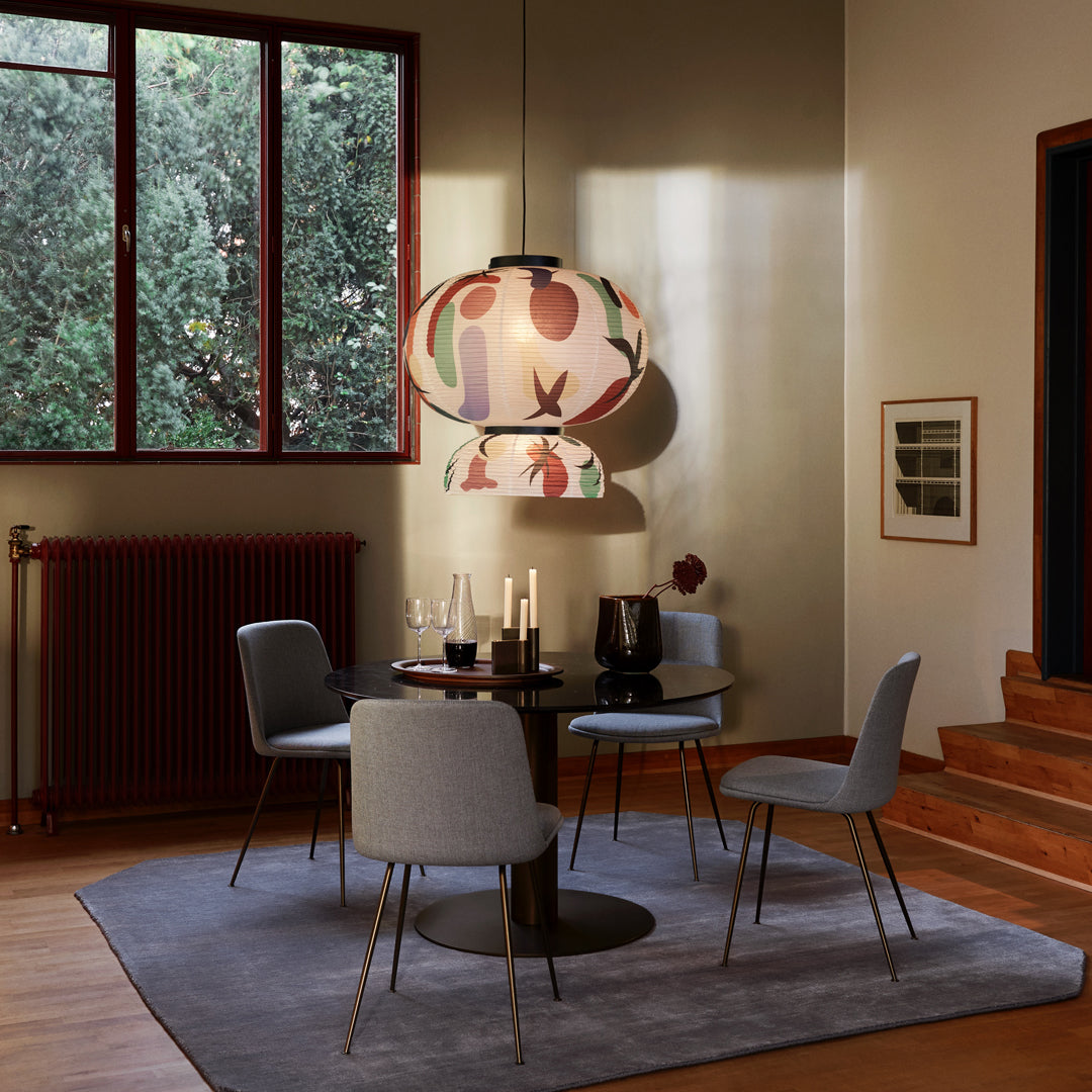Formakami JH5 Pendant Light - Modern Paper Pendant Lamp for Dining Room, Living Room & Bedroom | Scandinavian Style Hanging Light Fixture | Perfect for Home Decor & Interior Design