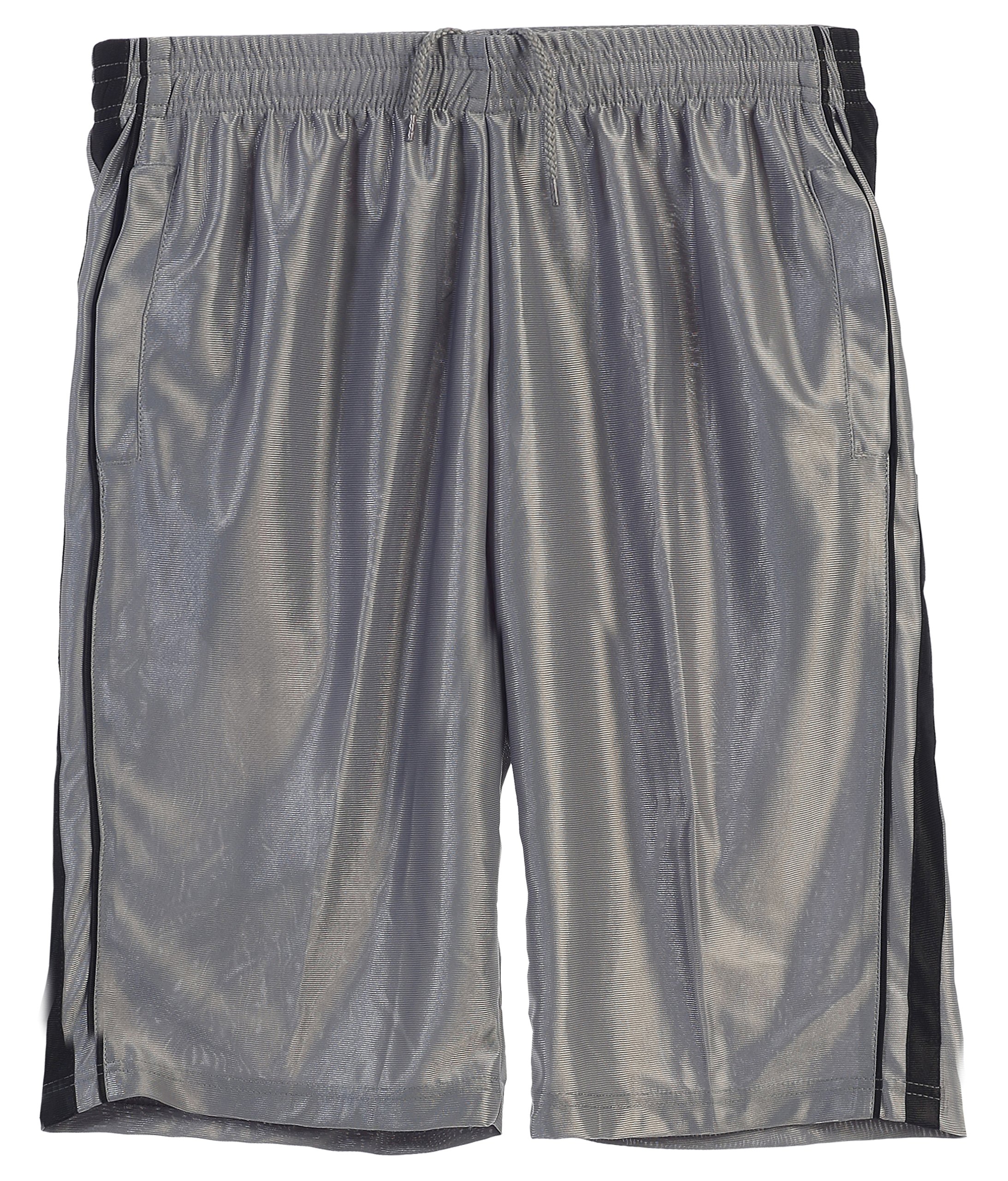 Gioberti Men's Athletic Basketball Shorts - Elastic Waistband, Breathable Fabric for Sports & Casual Wear - Perfect for Basketball, Gym, Running, and Everyday Comfort