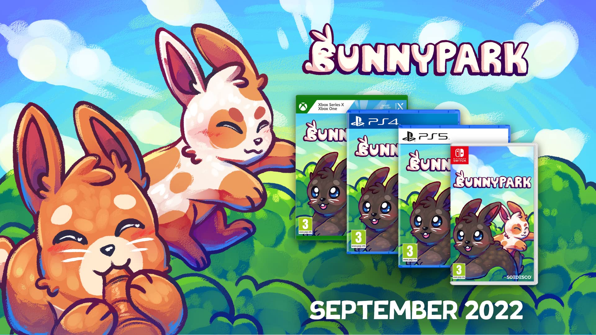 Soedesco Bunny Park PS5 Game - Fun & Relaxing Simulation for All Ages - Perfect for Family Game Nights & Casual Play