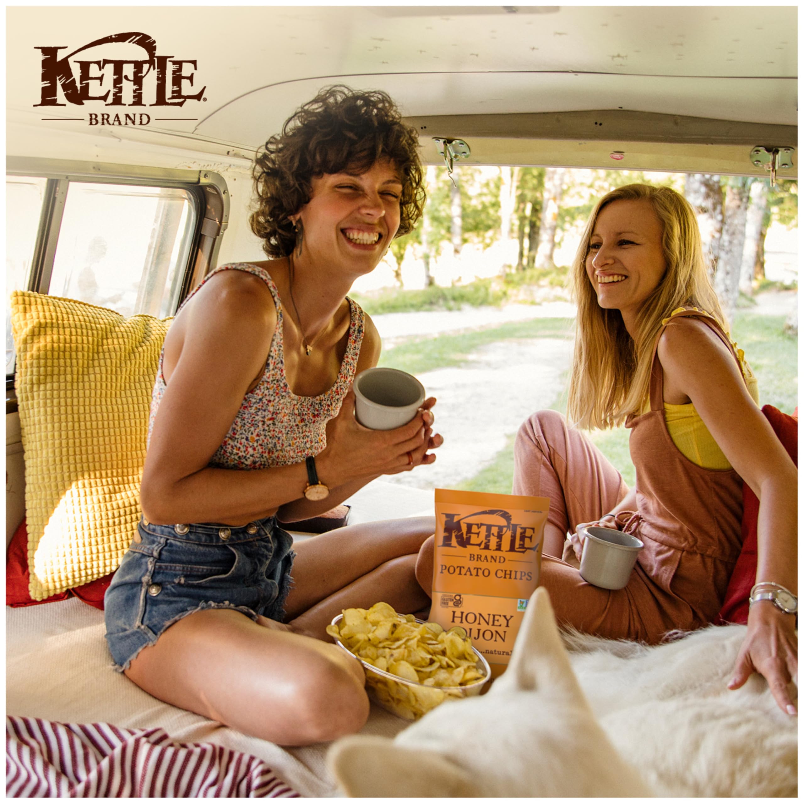 **Kettle Brand Honey Dijon Potato Chips – 5 Oz Bag – Crunchy, Gluten-Free Snacks for Parties, Picnics & Lunchboxes**