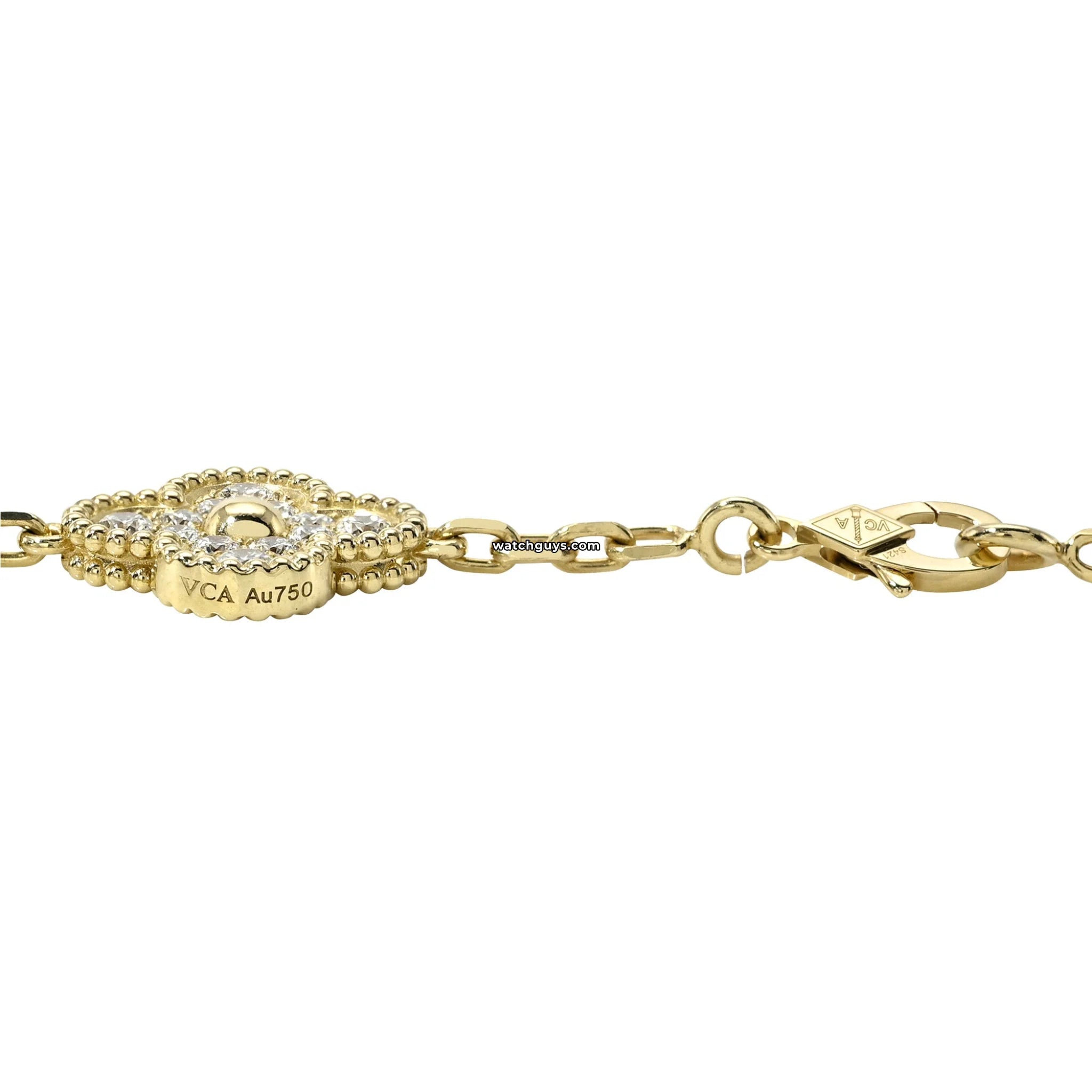 Van Cleef & Arpels Vintage Alhambra 10 Motif Diamond Necklace - Luxury Jewelry for Women, Perfect for Weddings & Special Occasions