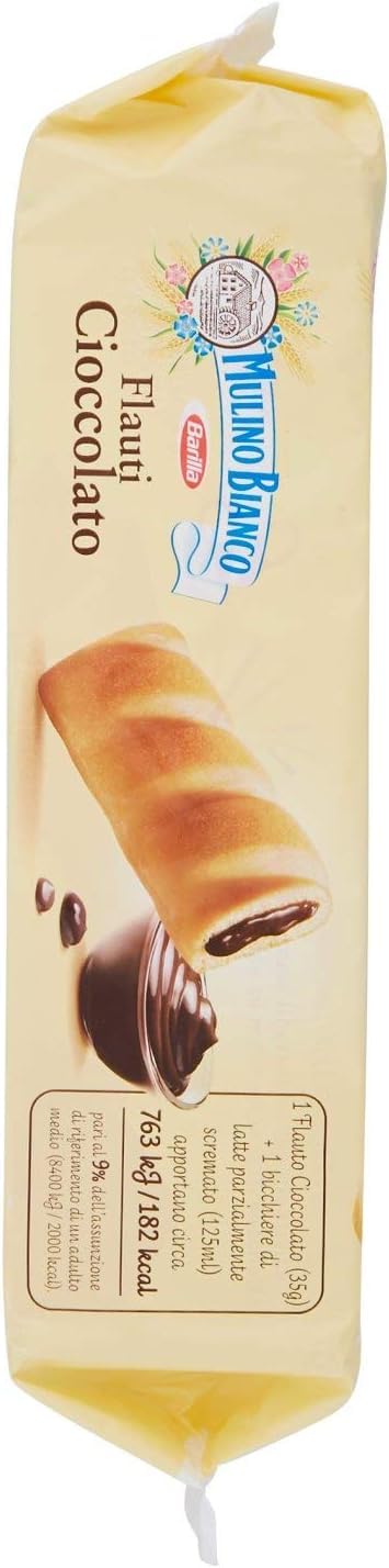 Mulino Bianco Flauti Chocolate Snacks - Stracciatella & Milk Cake Italian Sweet Treats (3x 280g) + Gourmet Tomato Pulp (400g) - Perfect for Office Snacking, Afternoon Tea & Italian-Themed Parties