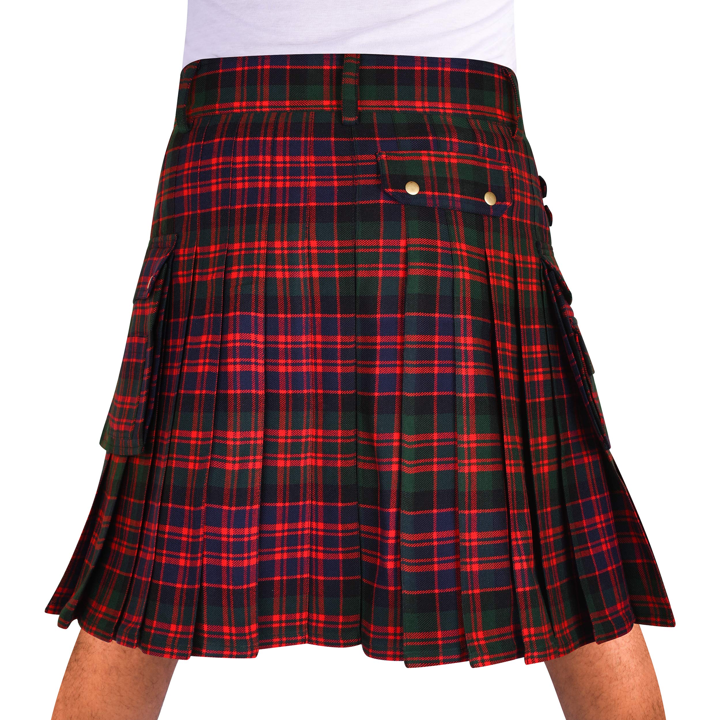 Custom Plus Size Men's Heavy 16 oz Tartan Utility Kilt - Durable & Comfortable for Outdoor Activities, Festivals, and Cosplay