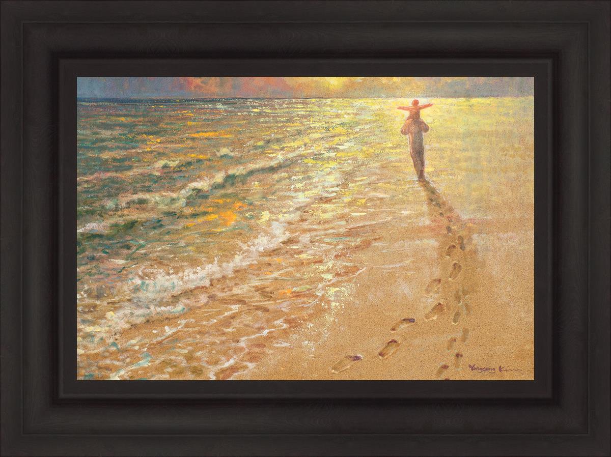 Footprints By Yongsung Kim - Inspirational Christian Wall Art for Home & Office Decor | Perfect for Living Room, Bedroom, Church Gift