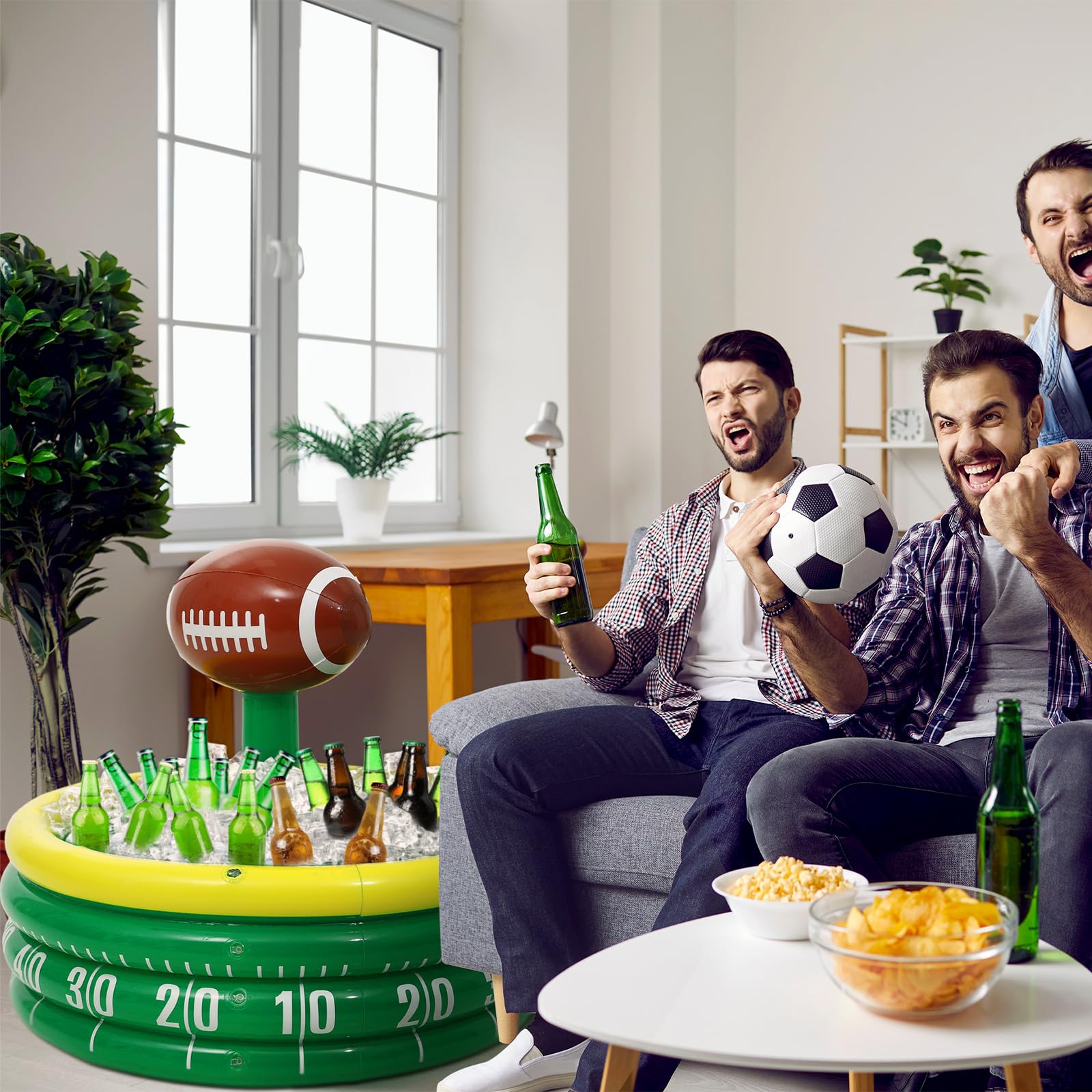 Bencailor Inflatable Cooler for Drinks - Portable Football, Rugby, Basketball, Baseball Party Supply - Perfect for Sports Field Events, Tailgating, and Outdoor Gatherings