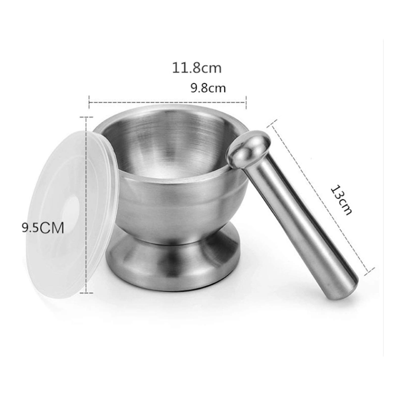 Premium Stainless Steel Mortar and Pestle Set - Spice Grinder, Herb Crusher & Pill Bowl for Kitchen, Pharmacy & Herbal Medicine - Perfect for Grinding Spices, Crushing Pills & Mixing Herbs