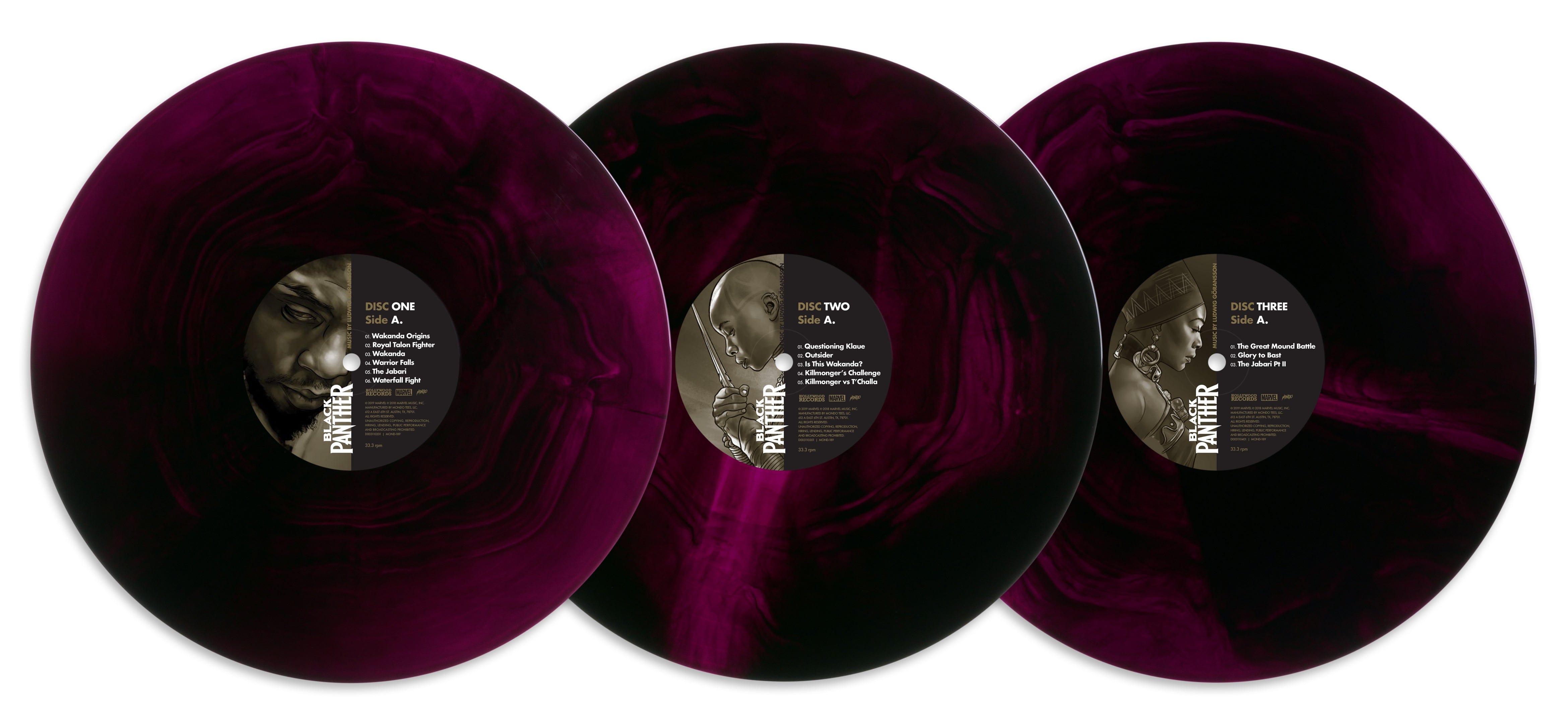Marvel's Black Panther Original Motion Picture Soundtrack 3XLP Vinyl Record – Limited MondoCon Edition | Collectible Soundtrack for Movie Fans & Vinyl Enthusiasts | Perfect for Home Theater, Gifts, and Marvel Memorabilia Collections