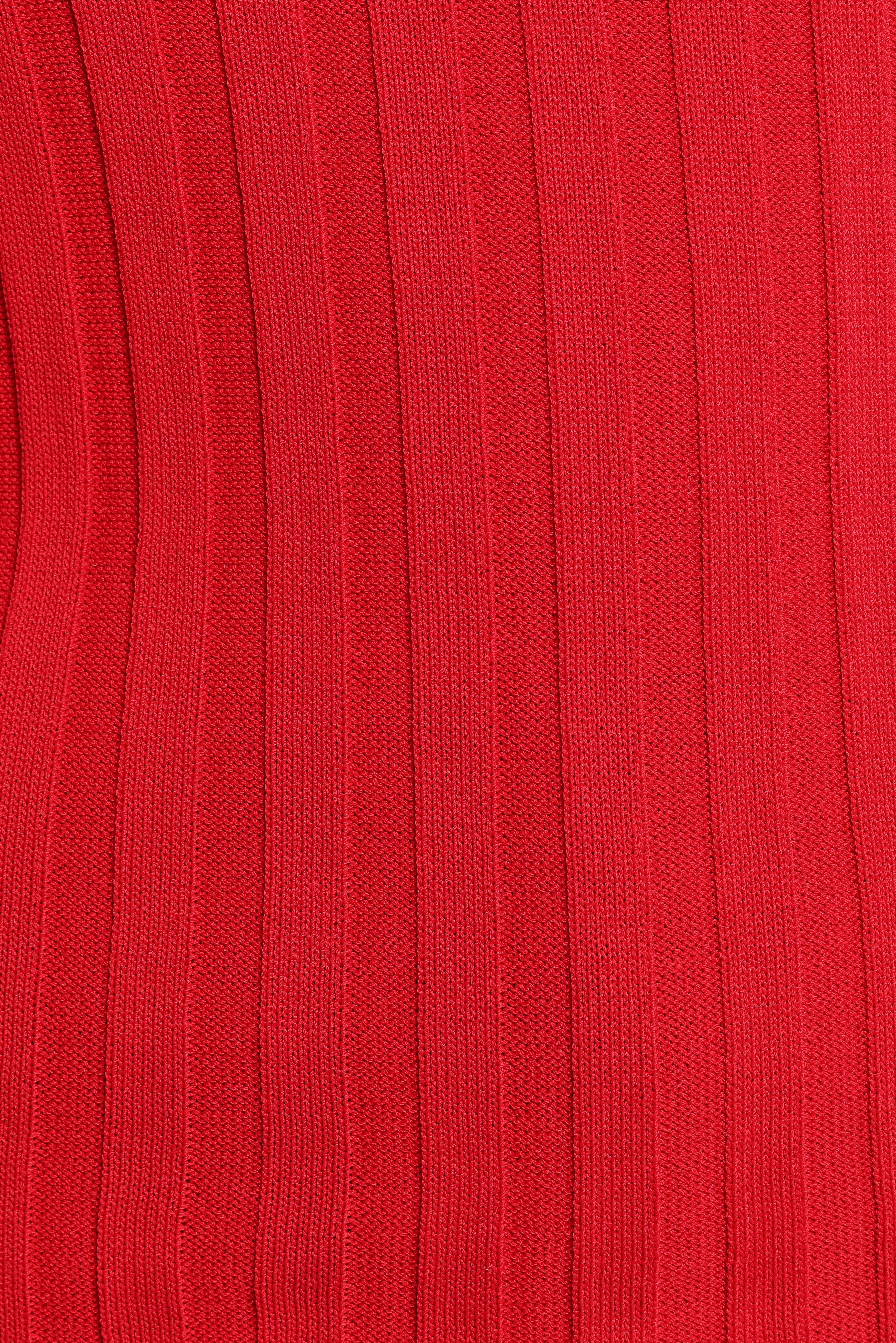 Aneesa Women's Wide Rib Knit Top - Soft Stretch Casual Long Sleeve Shirt in Red | Perfect for Fall Layering, Office Wear & Weekend Outfits